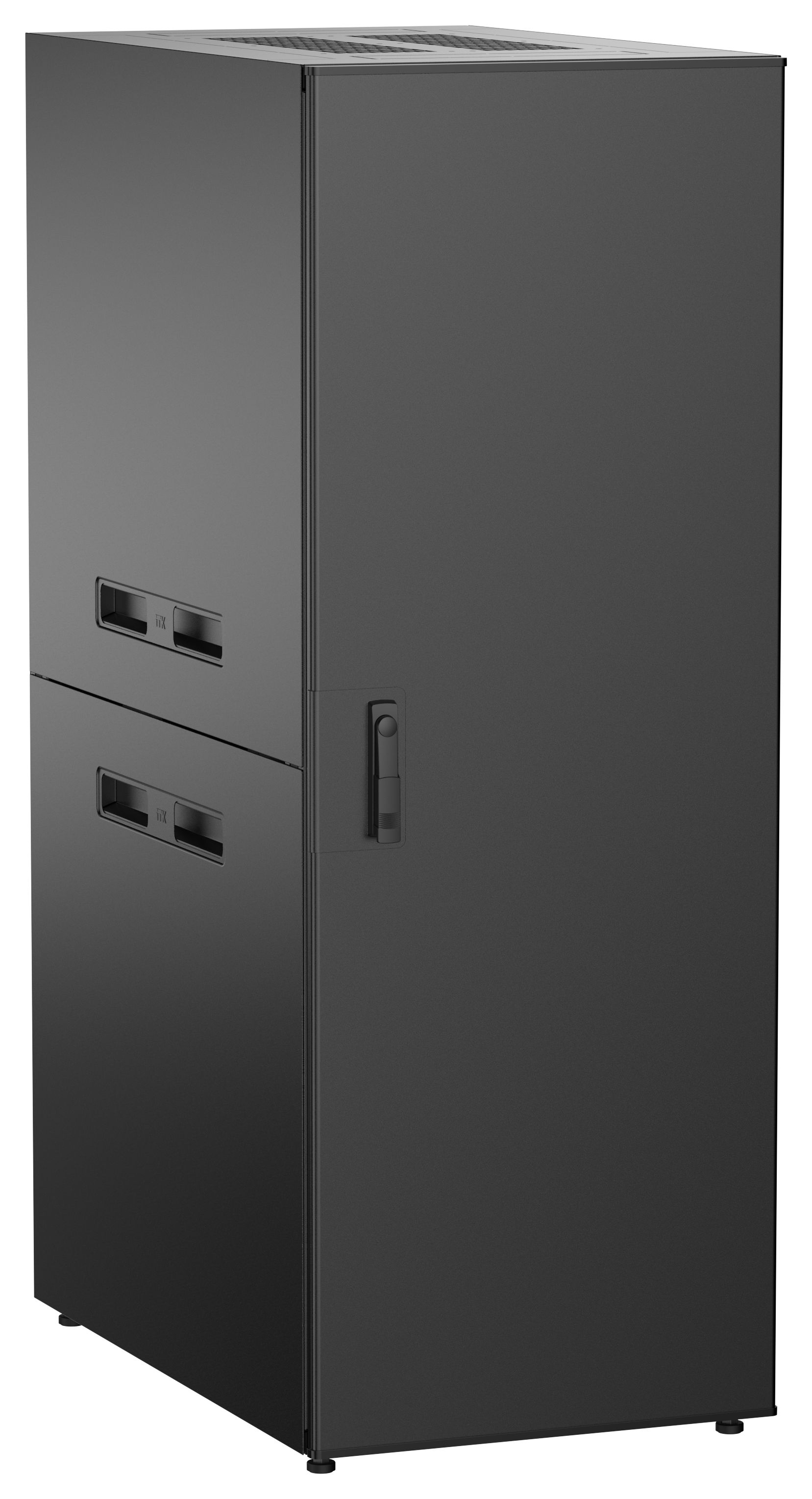 ITK UNITBOX N Шкаф сетевой 19" напольный 33U 600х1000мм металлическая передняя дверь черный
