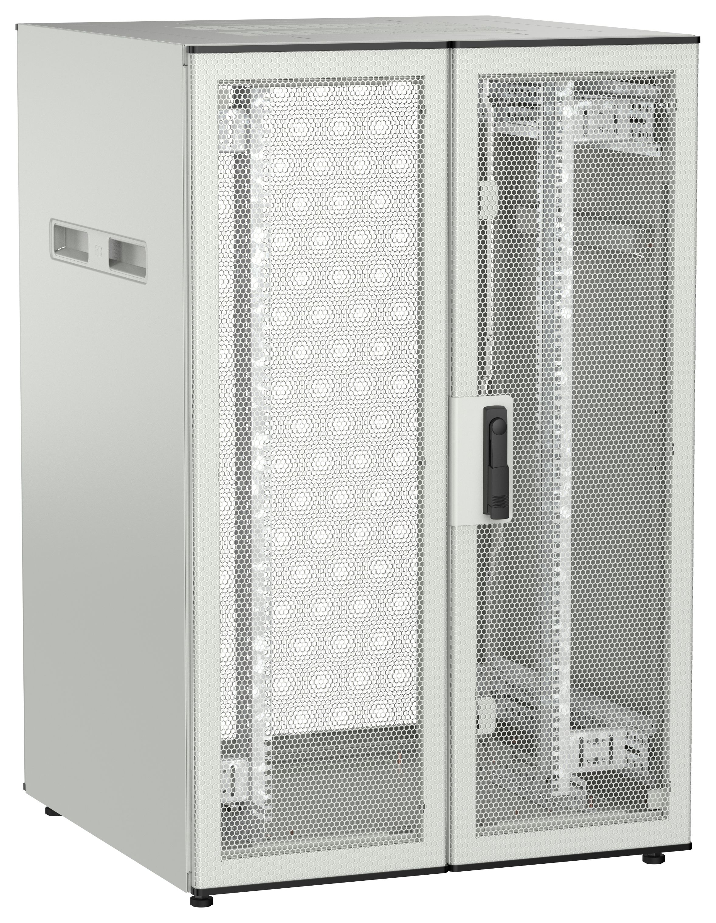 ITK UNITBOX N Шкаф сетевой 19" напольный 24U 800х800мм двери перфорированная металлическая двустворчатая перфорированная серый
