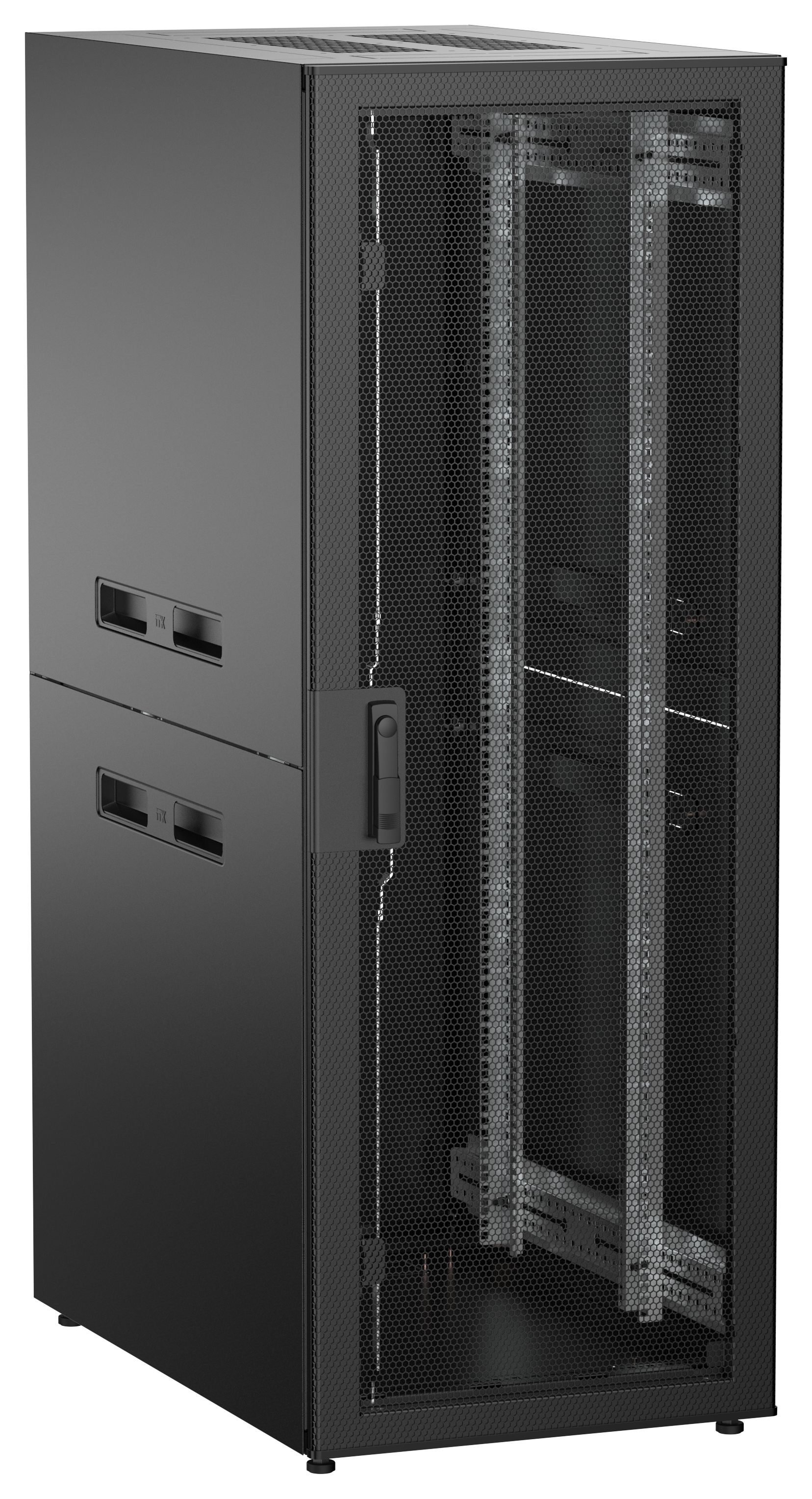 ITK UNITBOX N Шкаф сетевой 19" напольный 33U 600х1000мм перфорированная передняя дверь черный