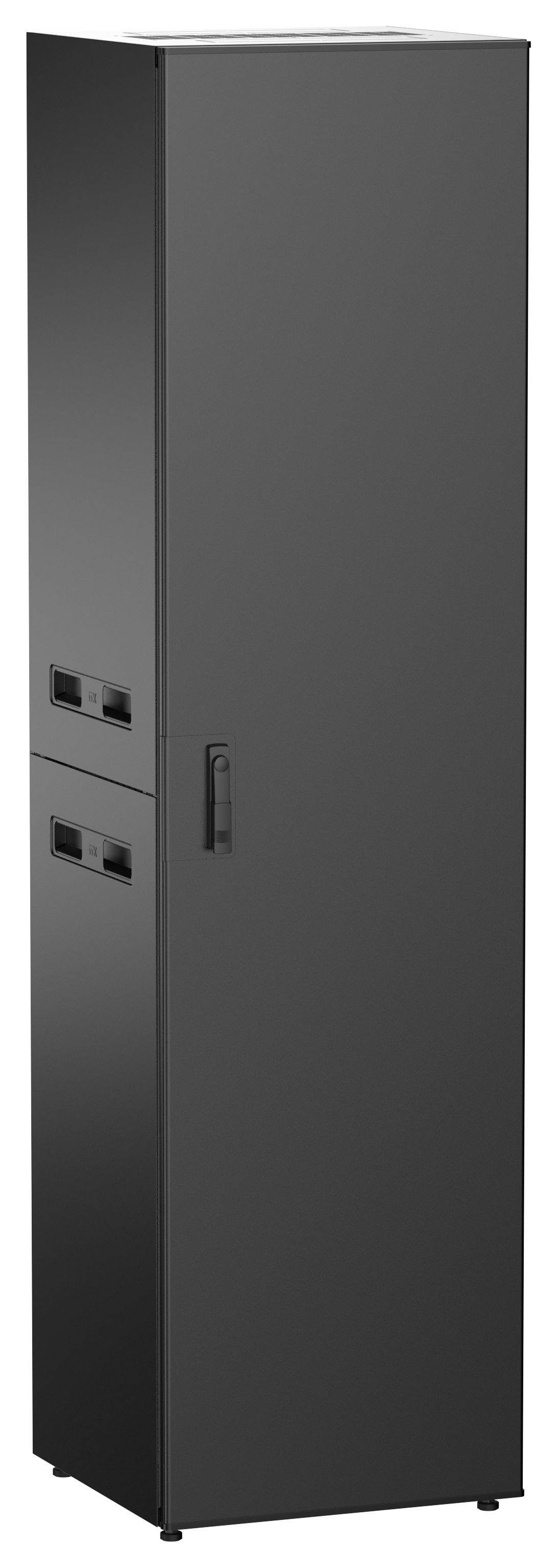 ITK UNITBOX N Шкаф сетевой 19" напольный 47U 600х600мм металлическая передняя дверь черный