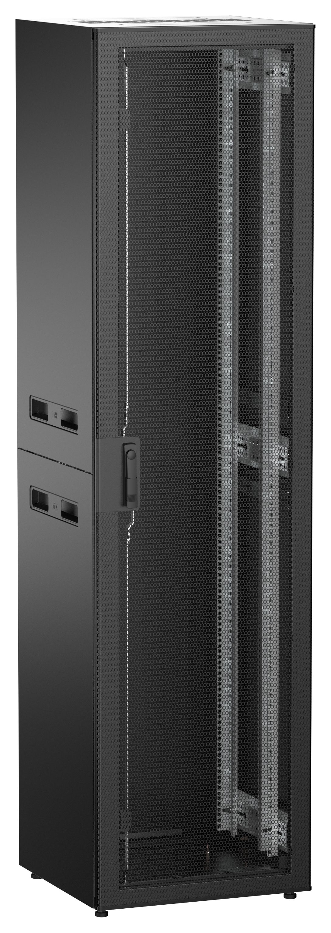 ITK UNITBOX N Шкаф сетевой 19" напольный 47U 600х600мм перфорированная передняя дверь черный