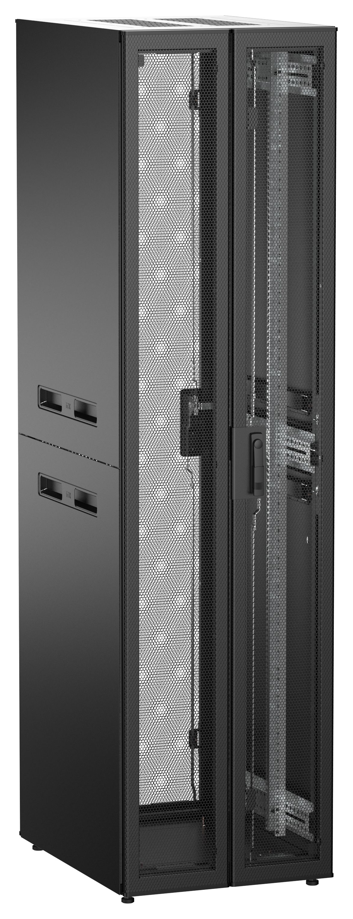 ITK UNITBOX N Шкаф сетевой 19" напольный 47U 600х800мм двери перфорированная металлическая двустворчатая перфорированная черный