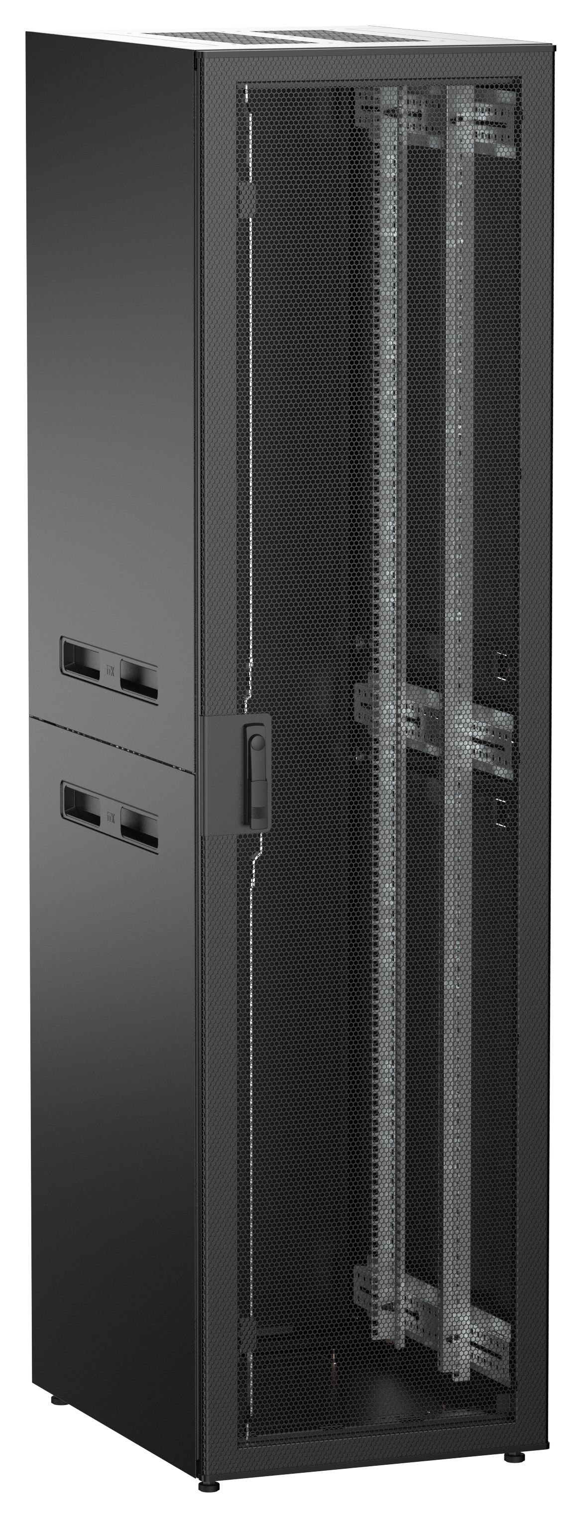 ITK UNITBOX N Шкаф сетевой 19" напольный 47U 600х800мм перфорированная передняя дверь черный