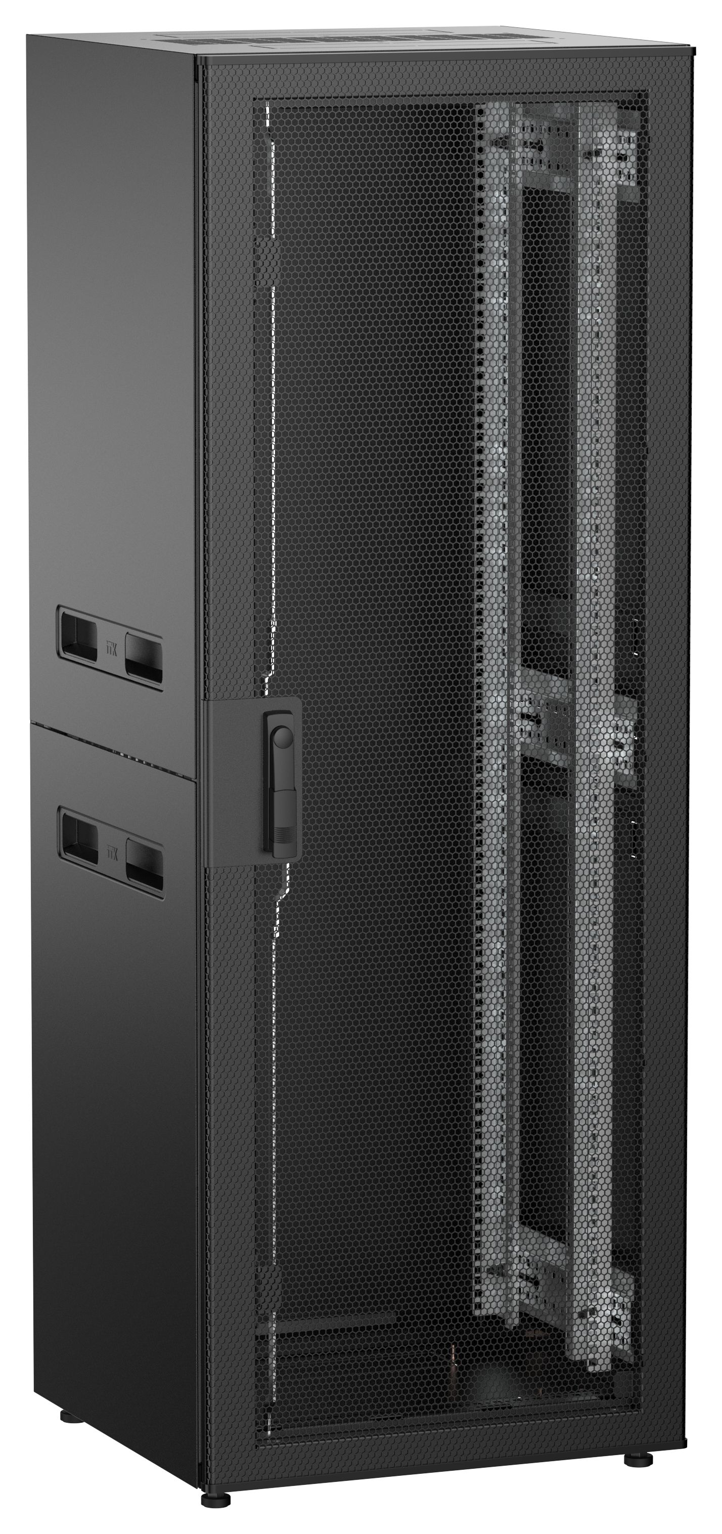ITK UNITBOX N Шкаф сетевой 19" напольный 33U 600х600мм перфорированная передняя дверь черный