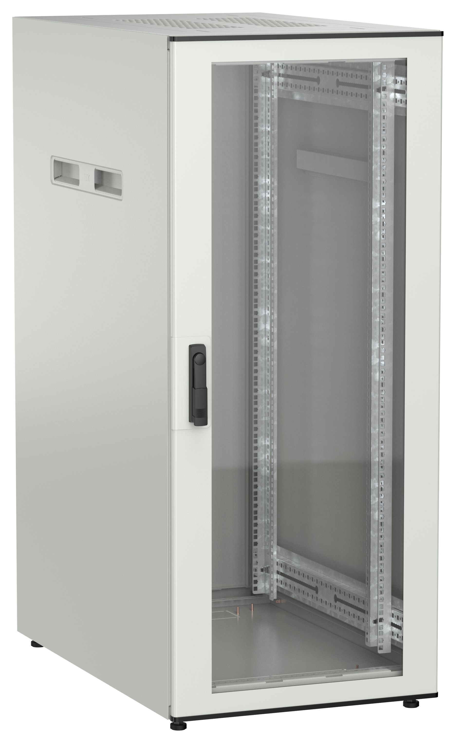 ITK UNITBOX N Шкаф сетевой 19" напольный 28U 600х1000мм стеклянная передняя дверь серый