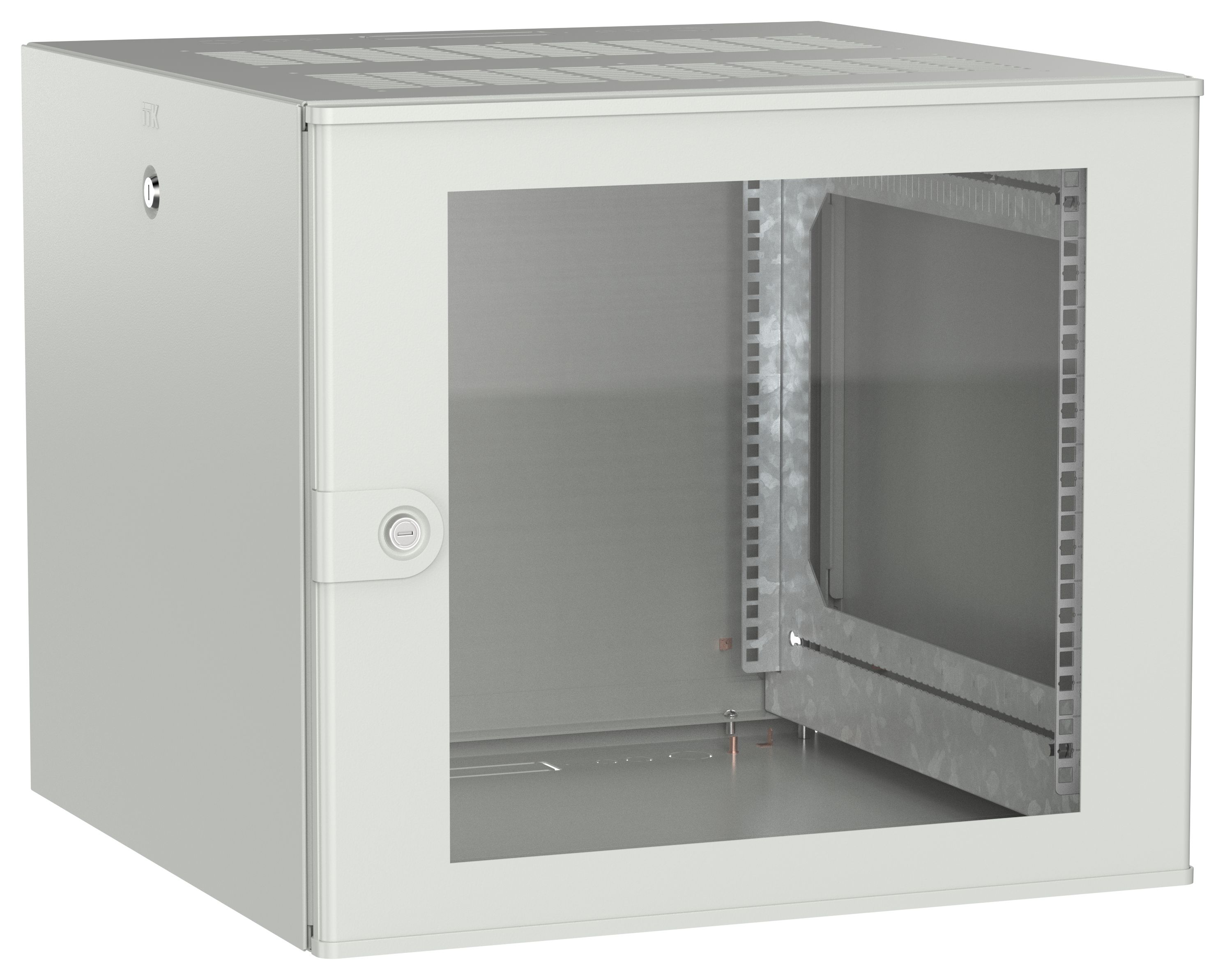 ITK UNITBOX W Шкаф настенный 9U 600х600мм дверь стеклянная серый