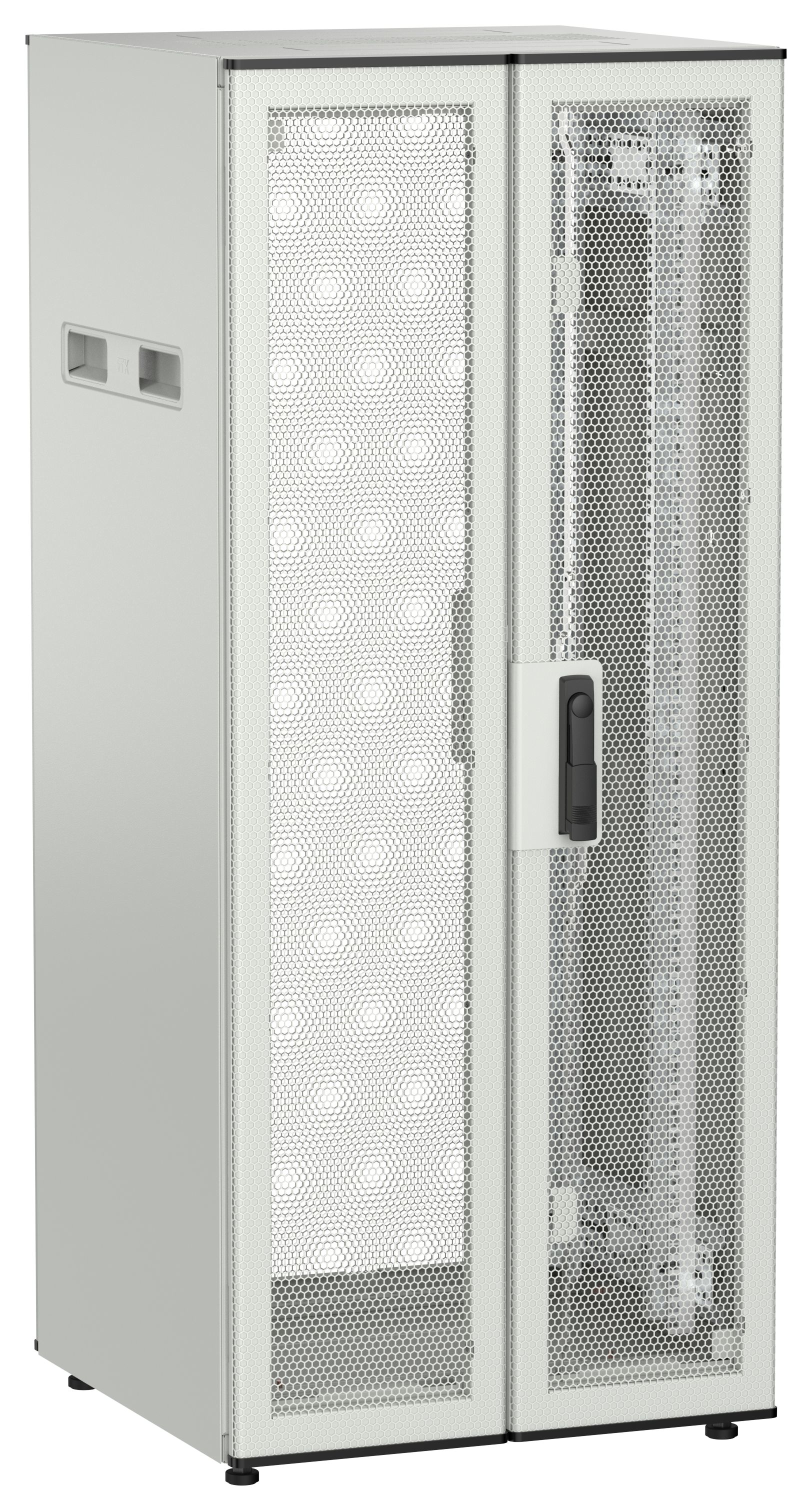 ITK UNITBOX N Шкаф сетевой 19" напольный 28U 600х600мм двери перфорированная металлическая двустворчатая перфорированная серый