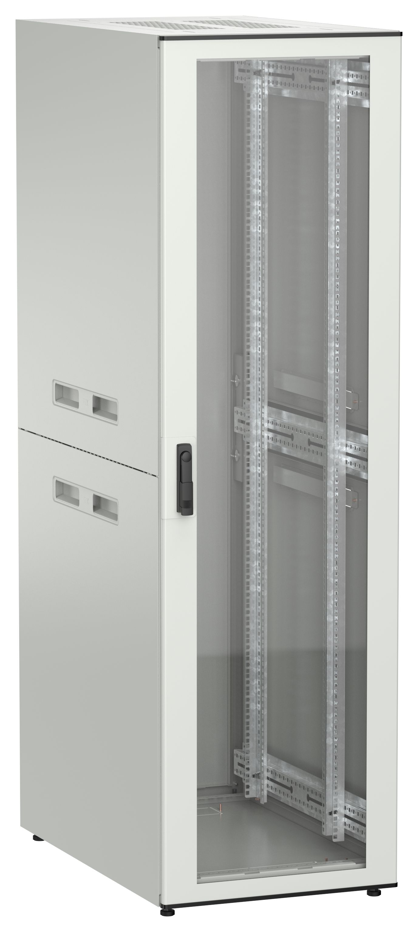 ITK UNITBOX N Шкаф сетевой 19" напольный 42U 600х1000мм стеклянная передняя дверь серый