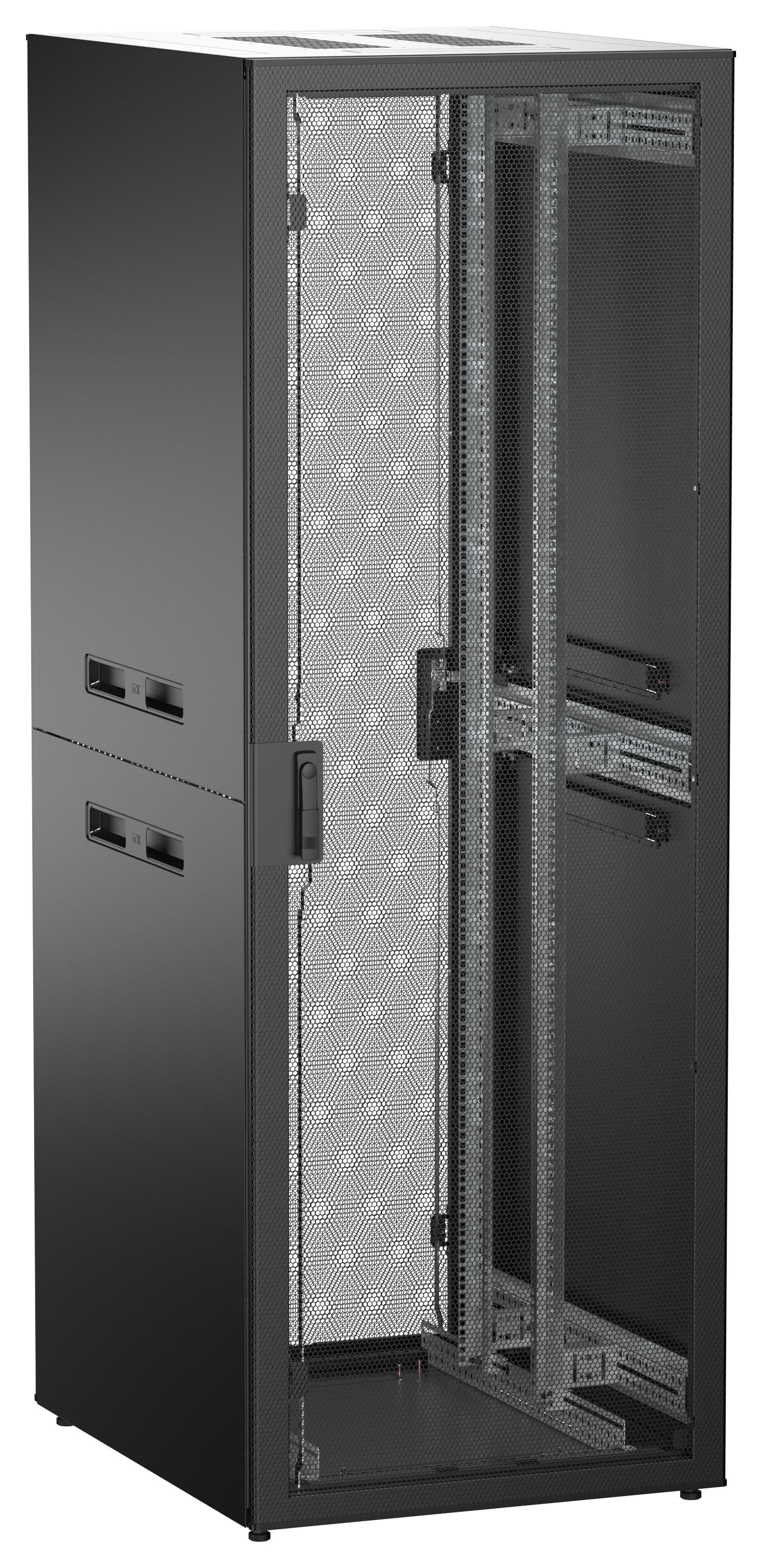 ITK UNITBOX N Шкаф сетевой 19" напольный 47U 800х1000мм перфорированная передняя дверь задняя перфорированная черный
