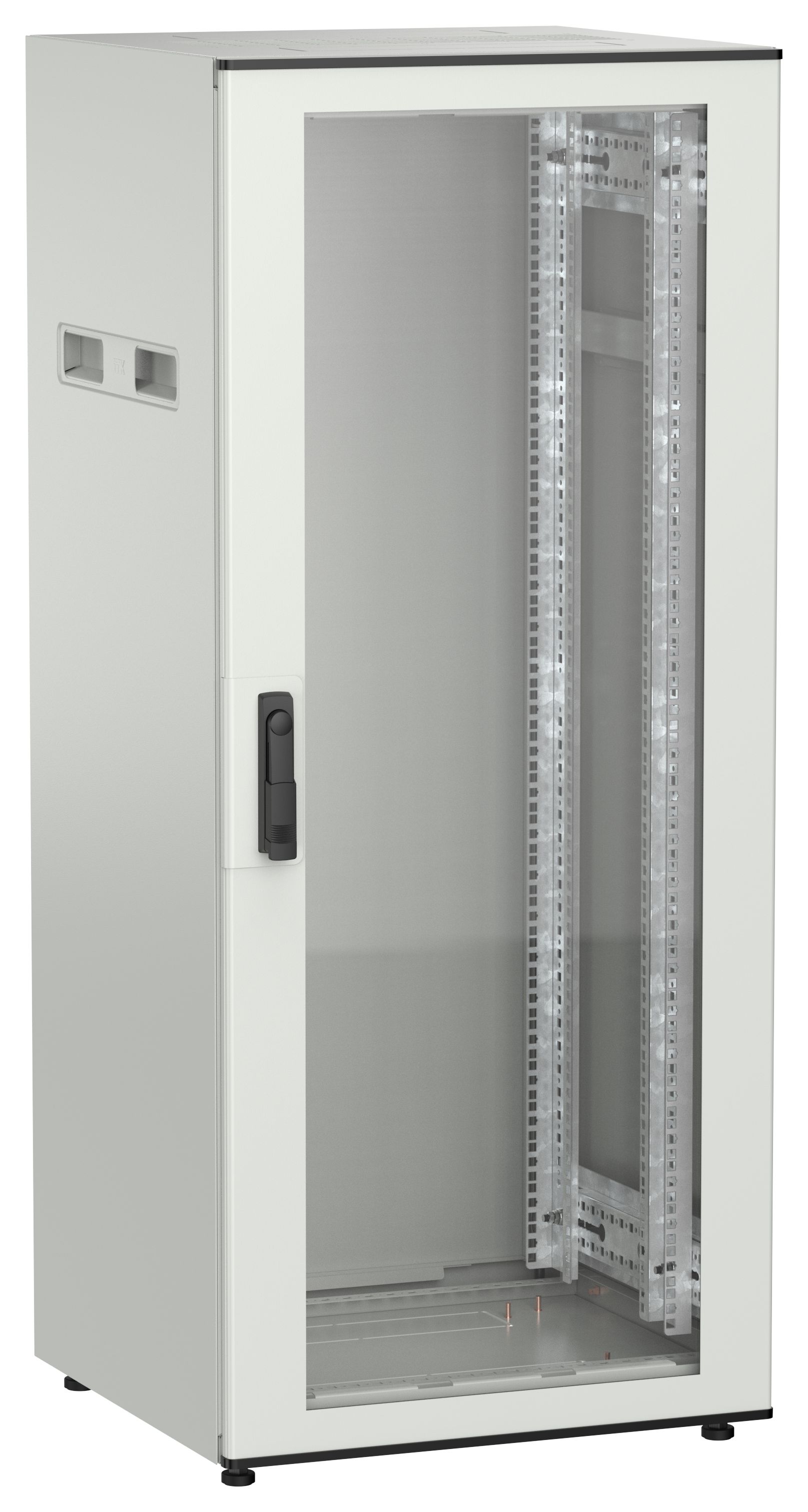 ITK UNITBOX N Шкаф сетевой 19" напольный 28U 600х600мм стеклянная передняя дверь серый