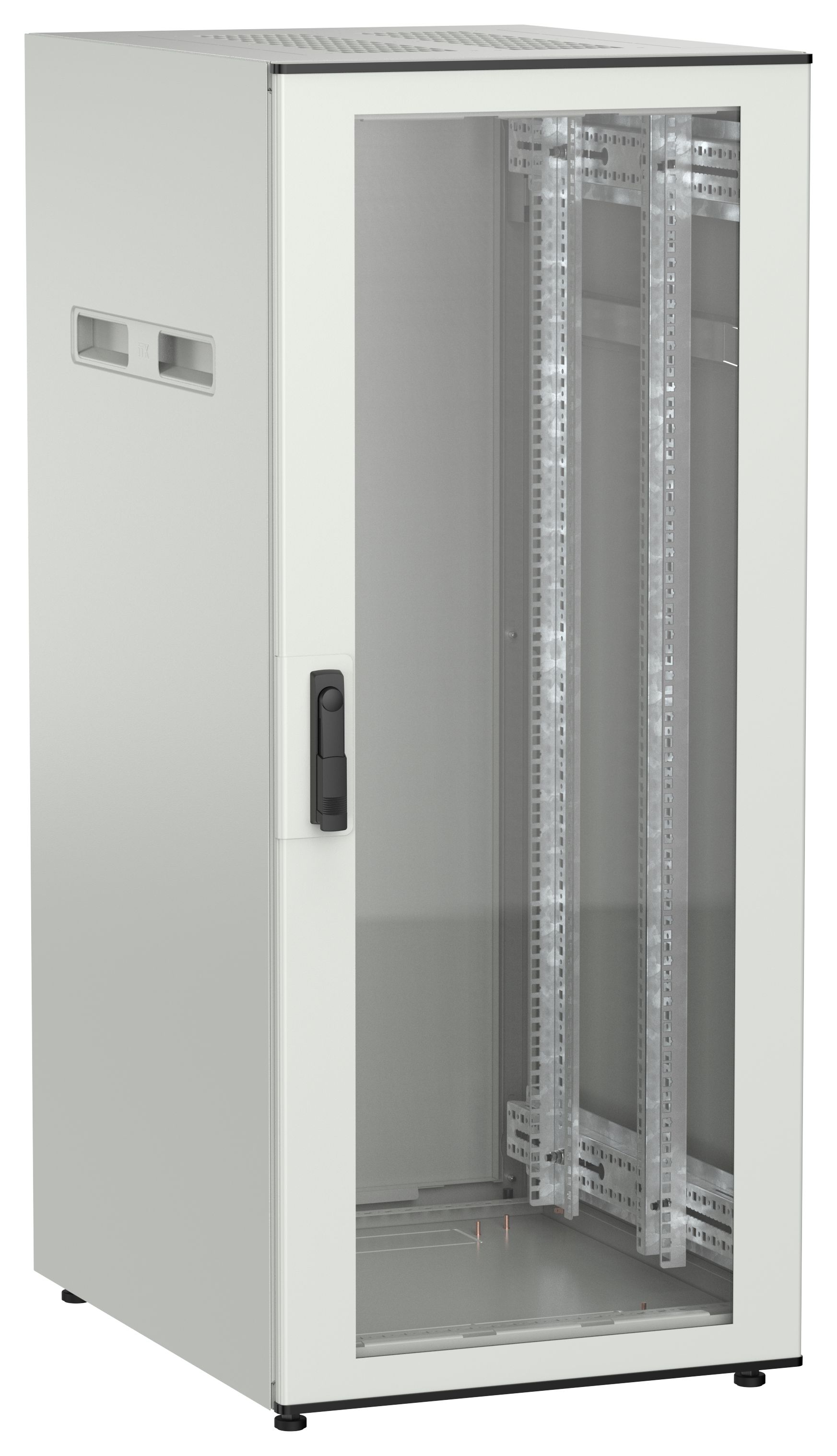 ITK UNITBOX N Шкаф сетевой 19" напольный 28U 600х800мм стеклянная передняя дверь серый
