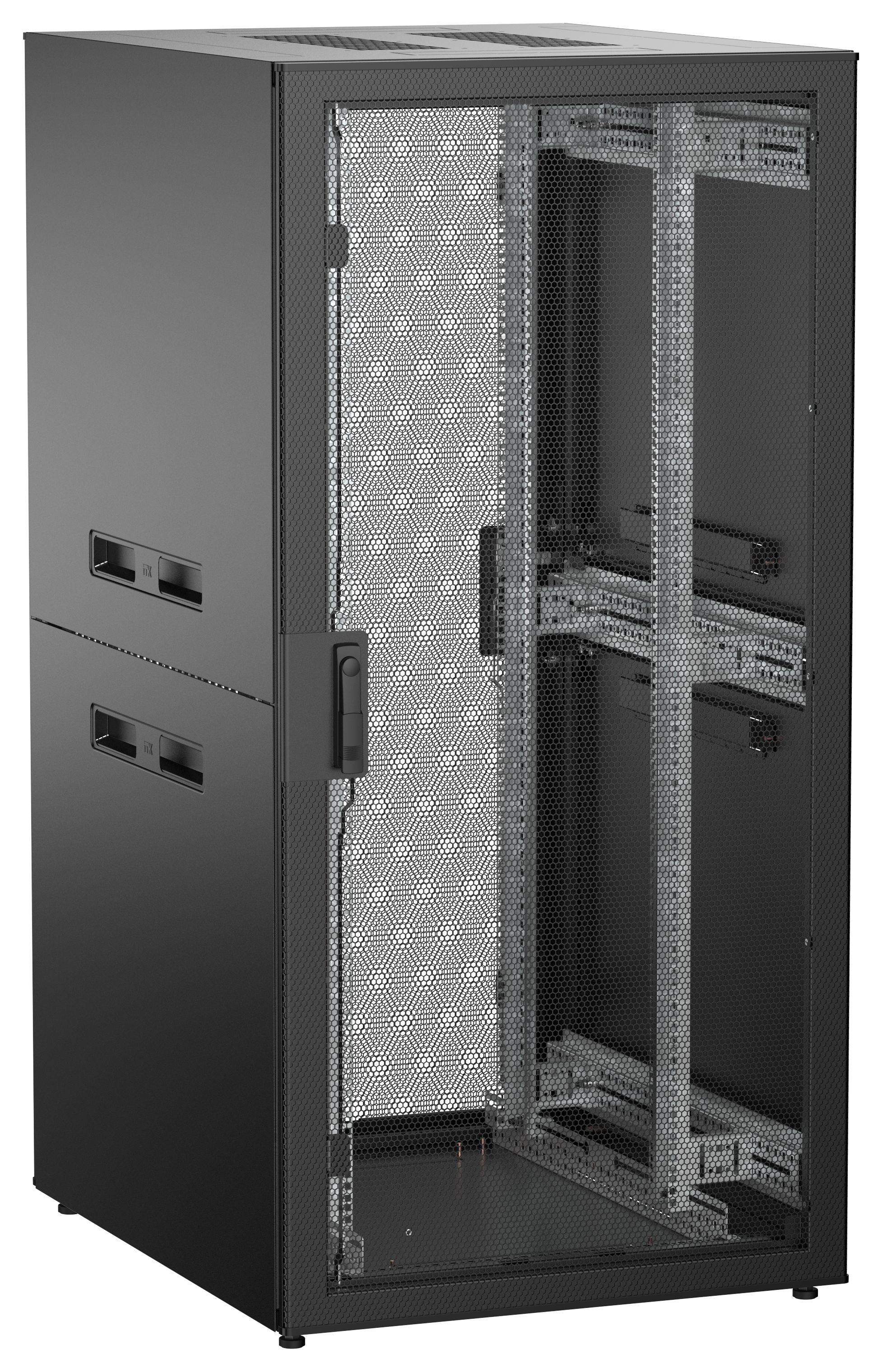 ITK UNITBOX N Шкаф сетевой 19" напольный 33U 800х1000мм перфорированная передняя дверь задняя перфорированная черный