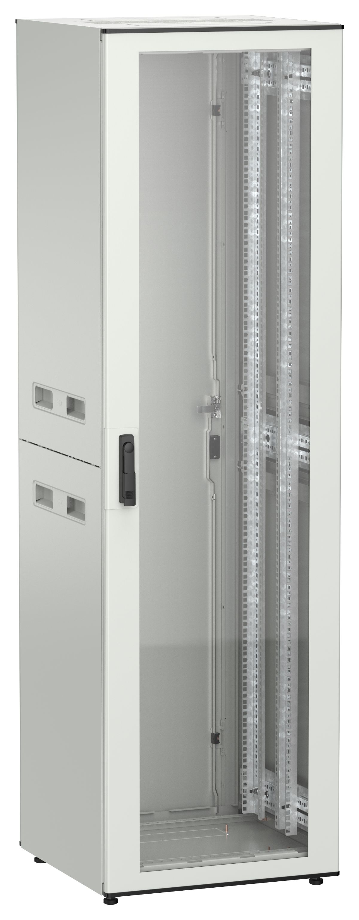 ITK UNITBOX N Шкаф сетевой 19" напольный 42U 600х600мм стеклянная передняя дверь задняя металлическая серый