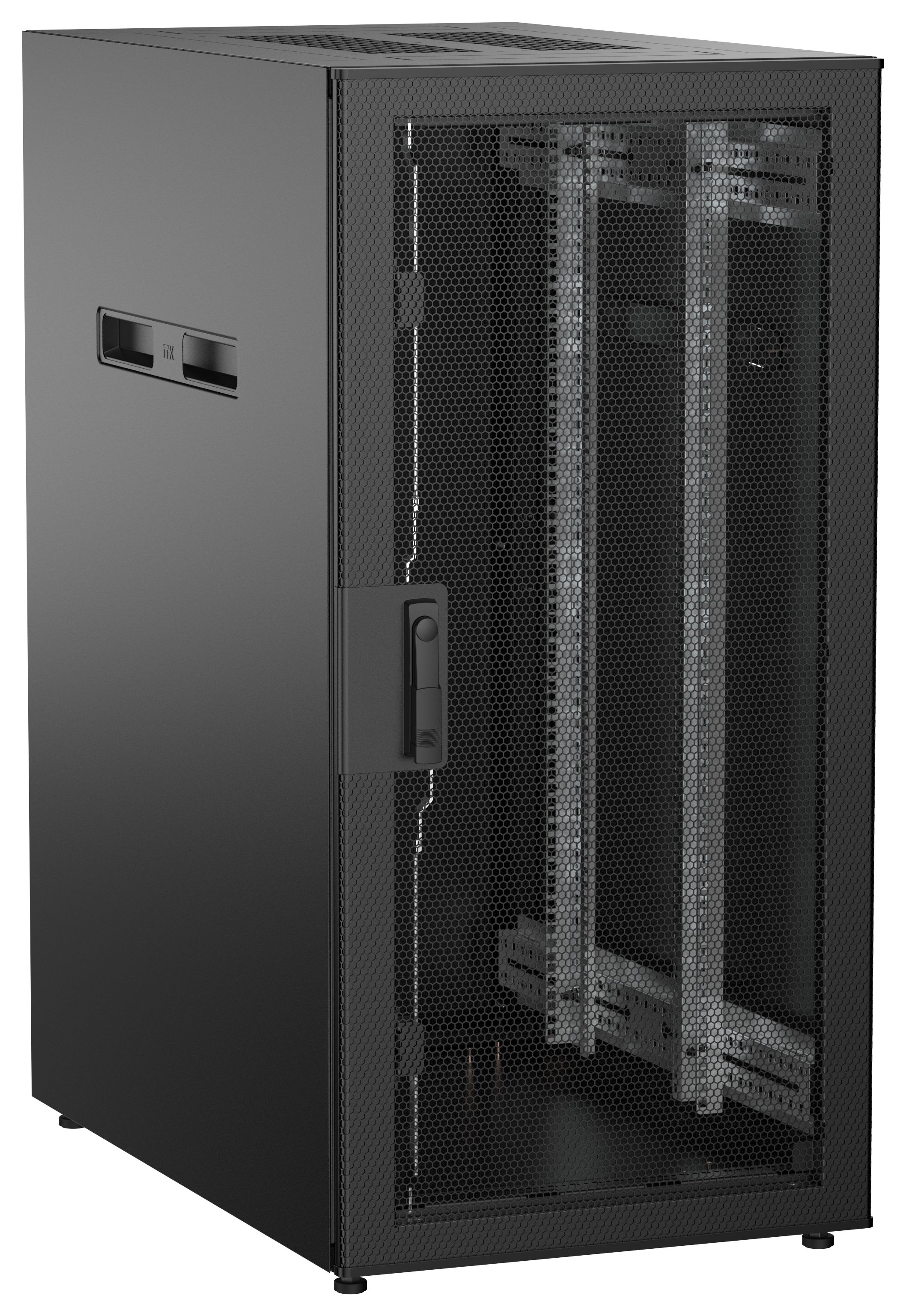 ITK UNITBOX N Шкаф сетевой 19" напольный 24U 600х1000мм перфорированная передняя дверь черный