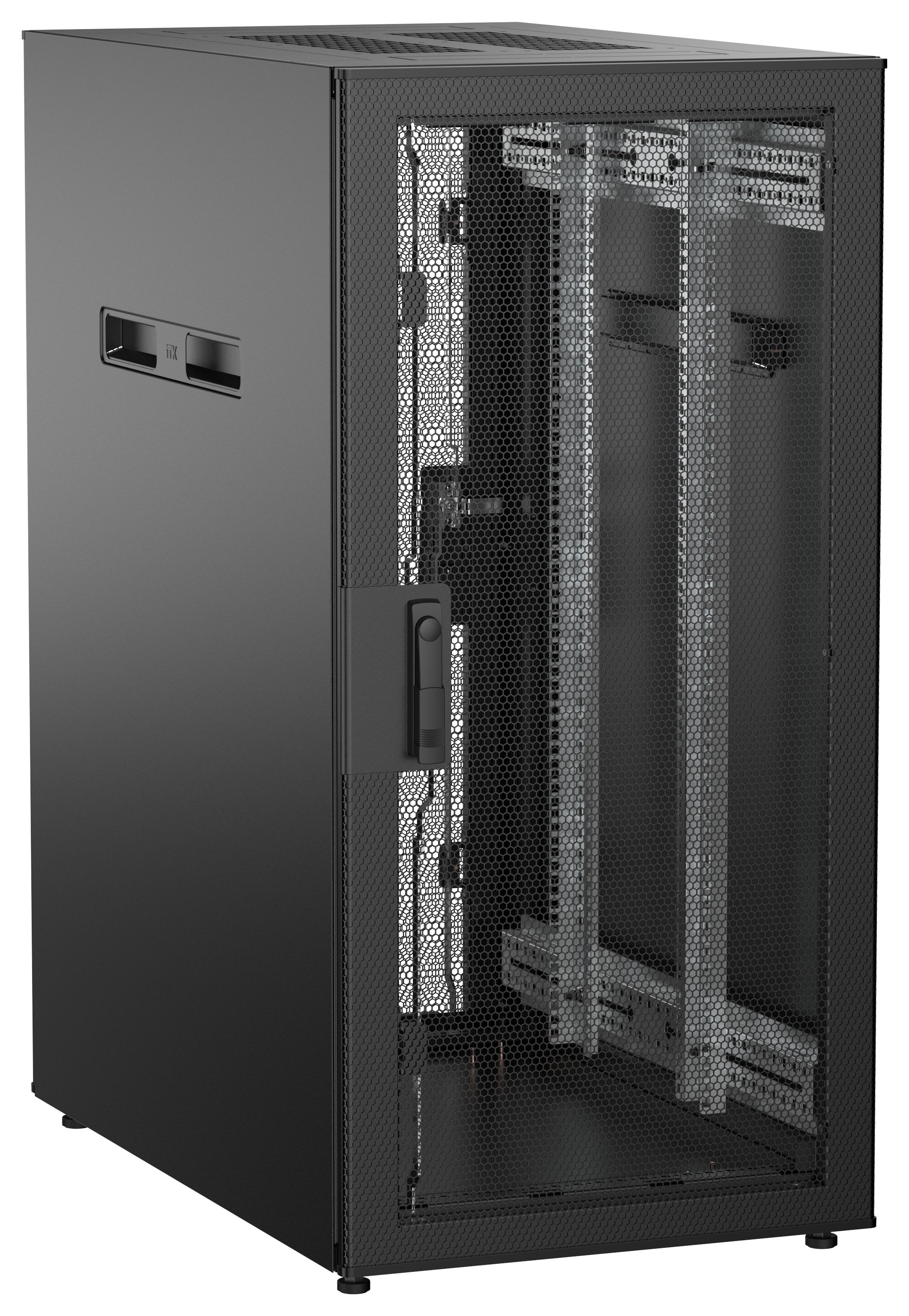 ITK UNITBOX N Шкаф сетевой 19" напольный 24U 600х1000мм перфорированные двери черный