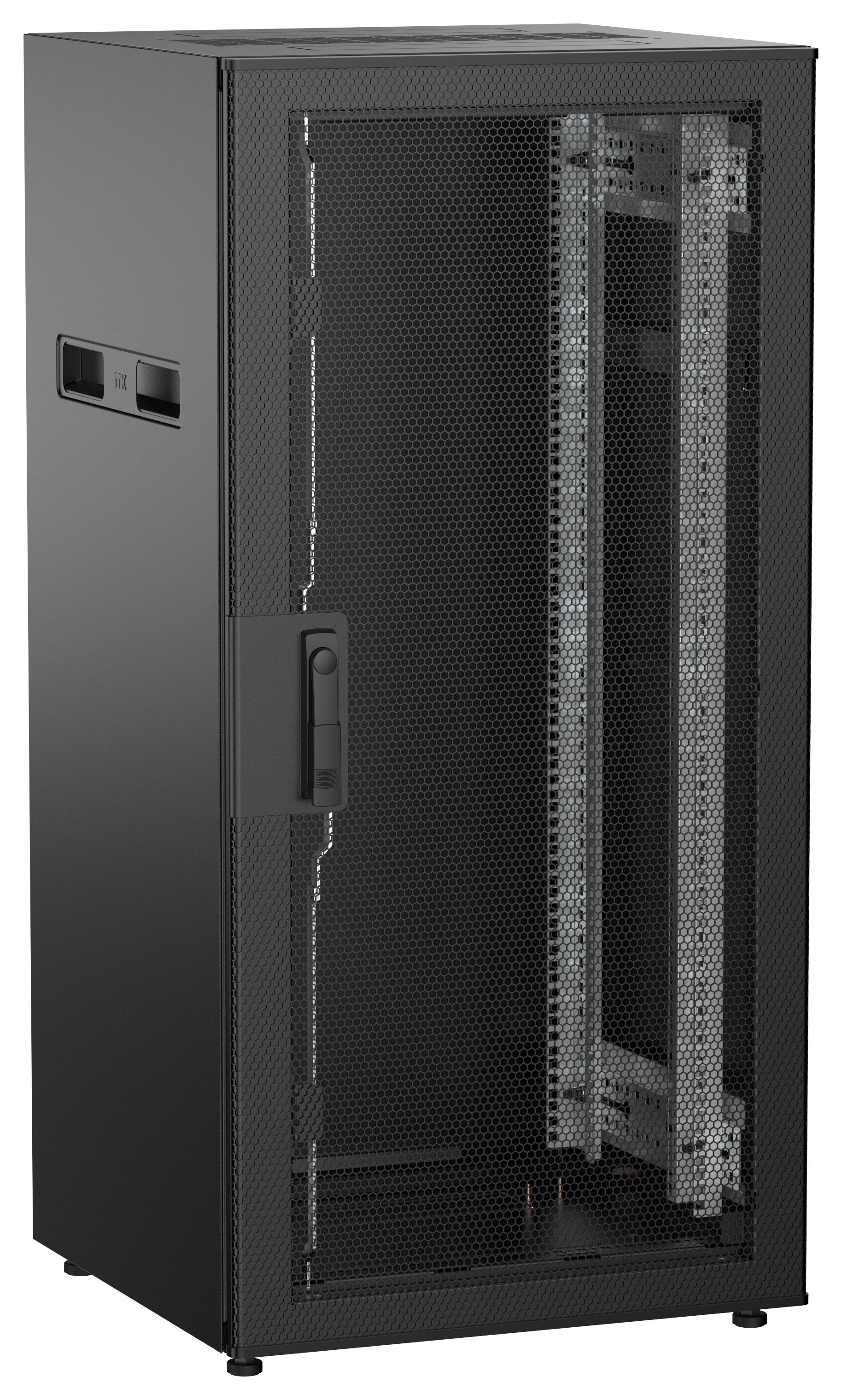 ITK UNITBOX N Шкаф сетевой 19" напольный 24U 600х600мм перфорированная передняя дверь черный