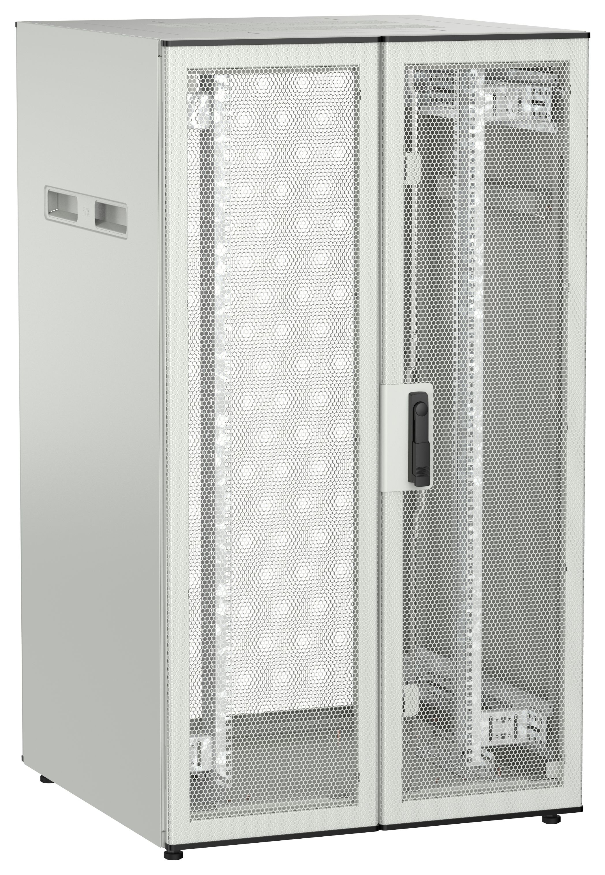 ITK UNITBOX N Шкаф сетевой 19" напольный 28U 800х800мм двери перфорированная металлическая двустворчатая перфорированная серый
