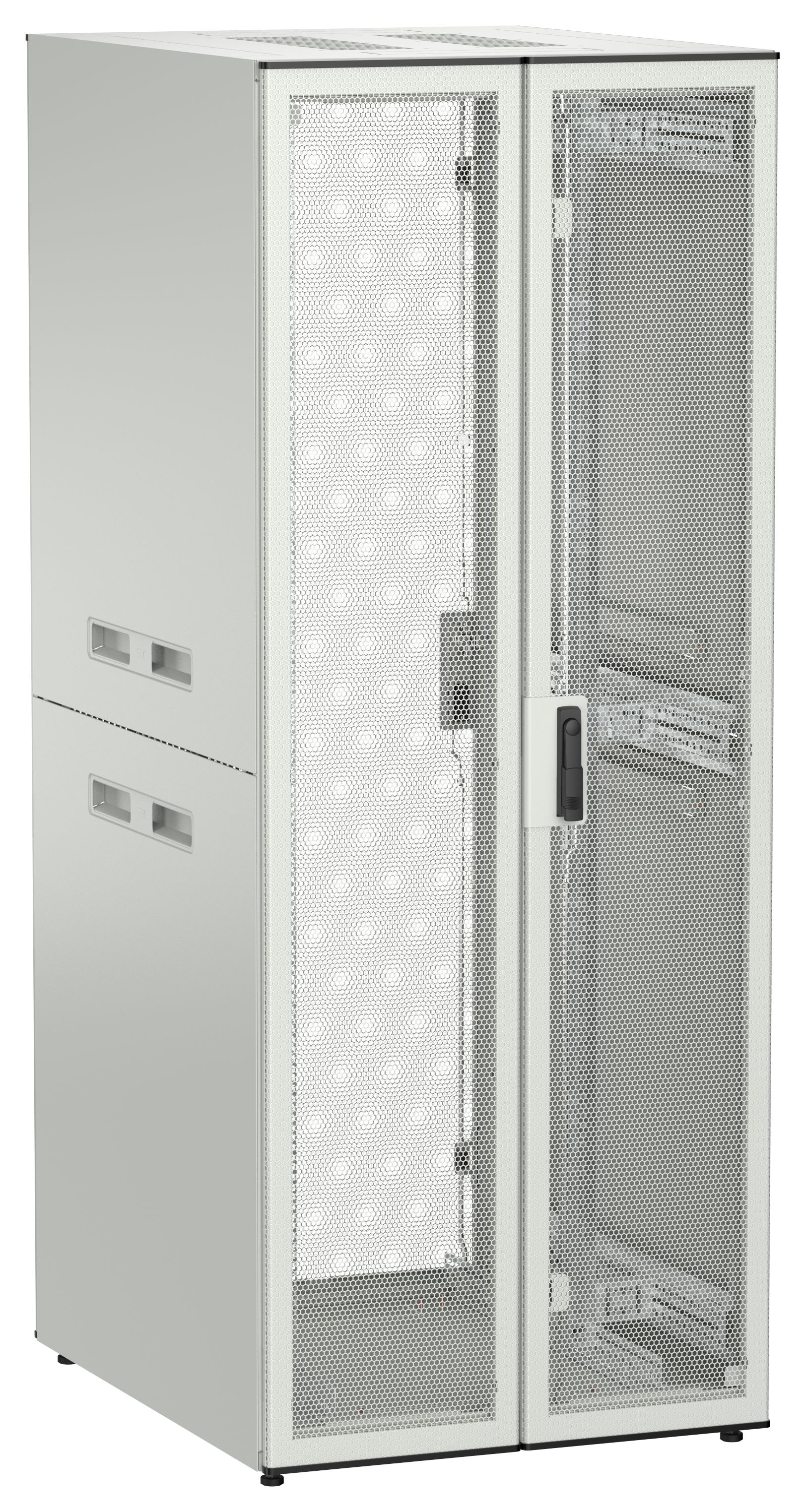 ITK UNITBOX N Шкаф сетевой 19" напольный 42U 800х1000мм двустворчатая перфорированная передняя дверь задняя перфорированная серый