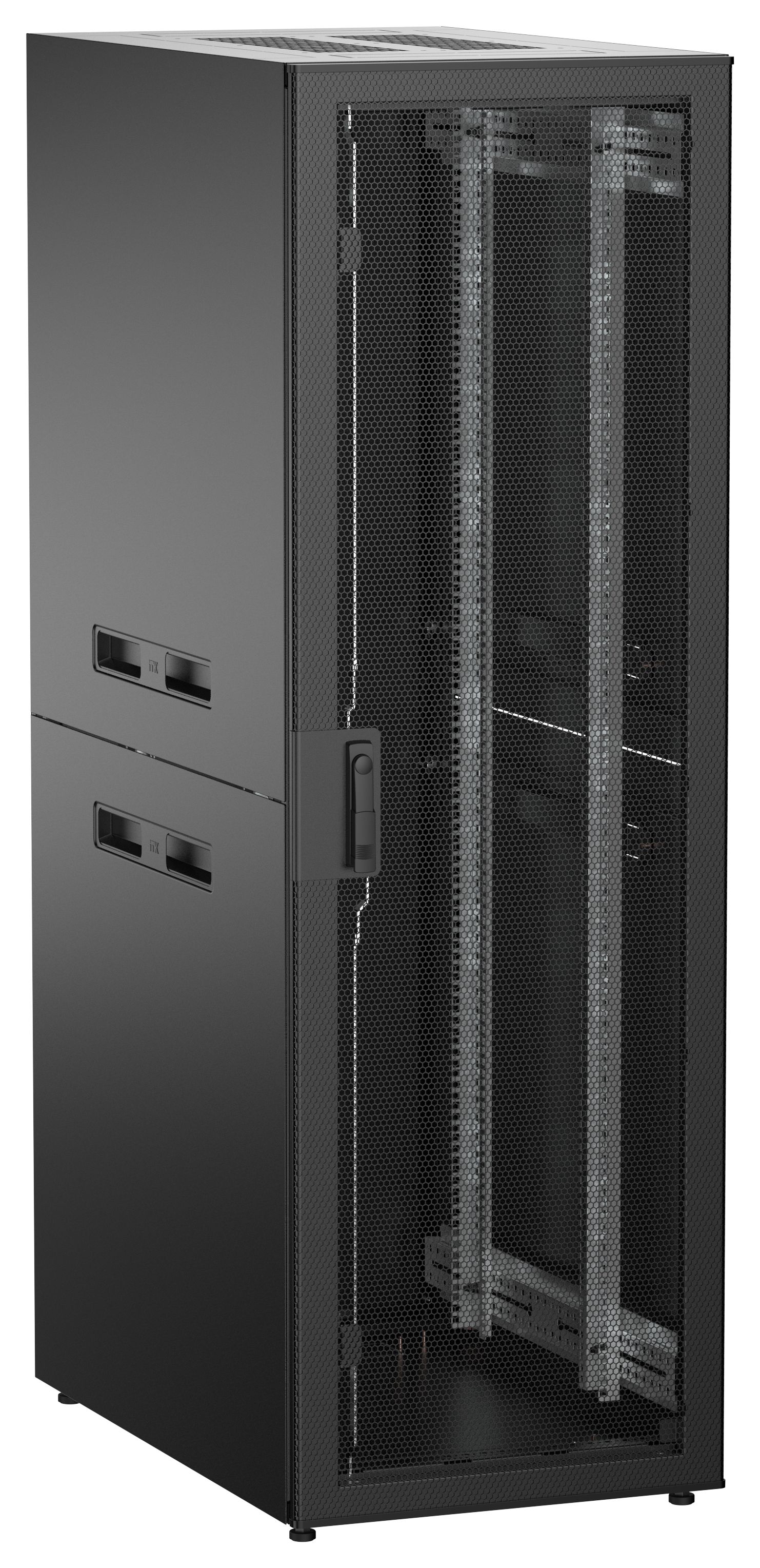 ITK UNITBOX N Шкаф сетевой 19" напольный 38U 600х1000мм перфорированная передняя дверь черный