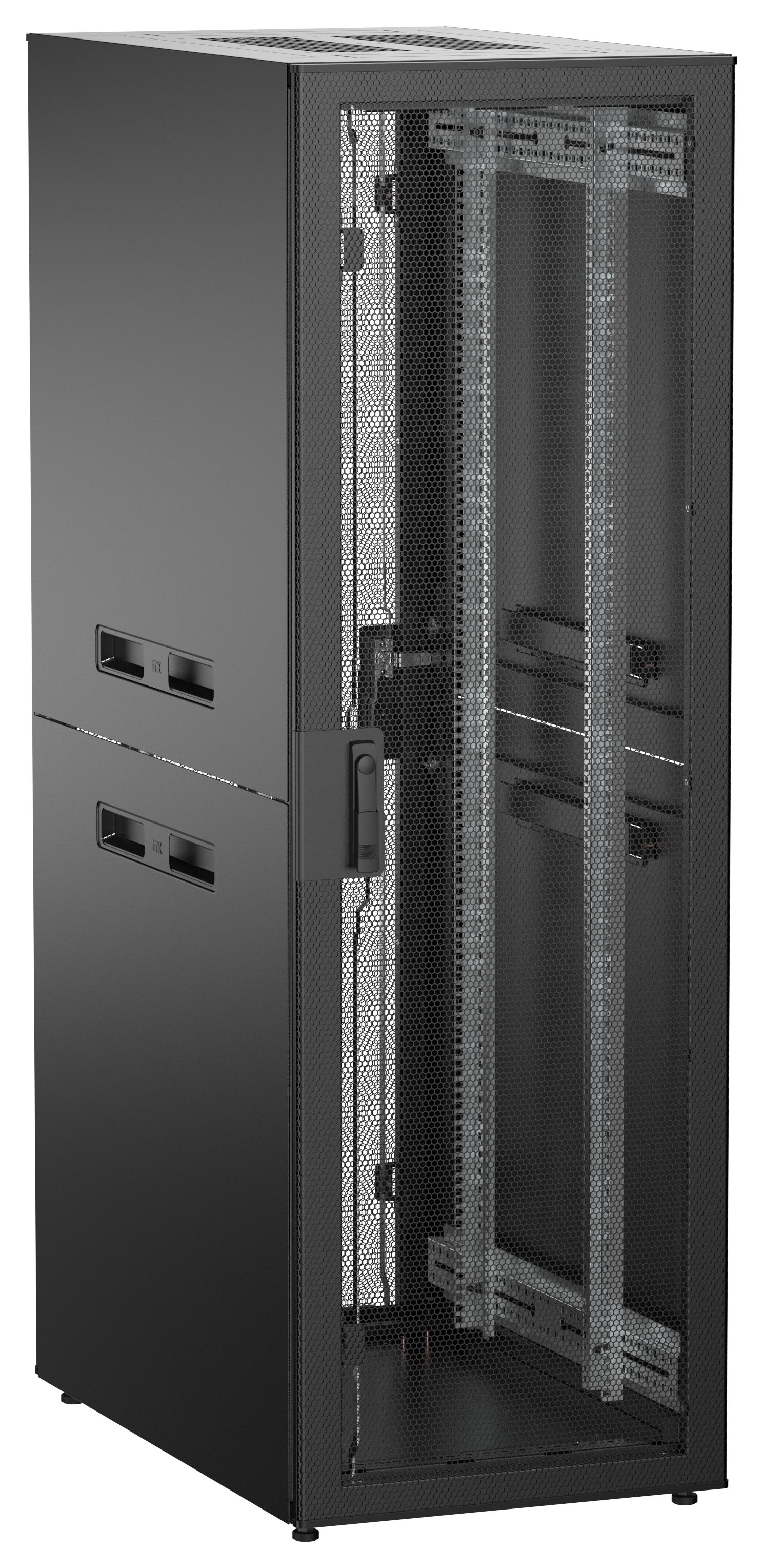 ITK UNITBOX N Шкаф сетевой 19" напольный 38U 600х1000мм перфорированные двери черный