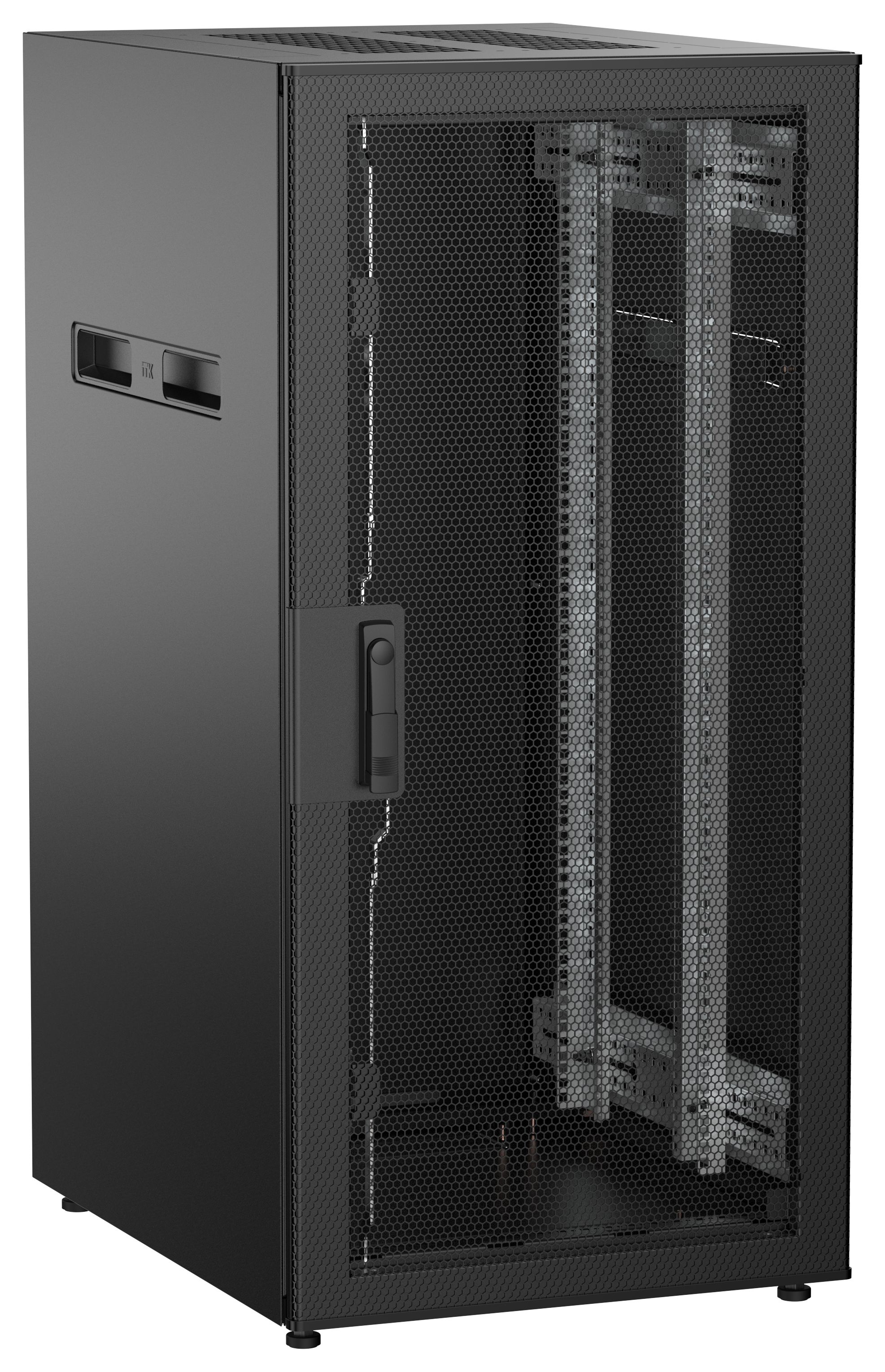 ITK UNITBOX N Шкаф сетевой 19" напольный 24U 600х800мм перфорированная передняя дверь черный
