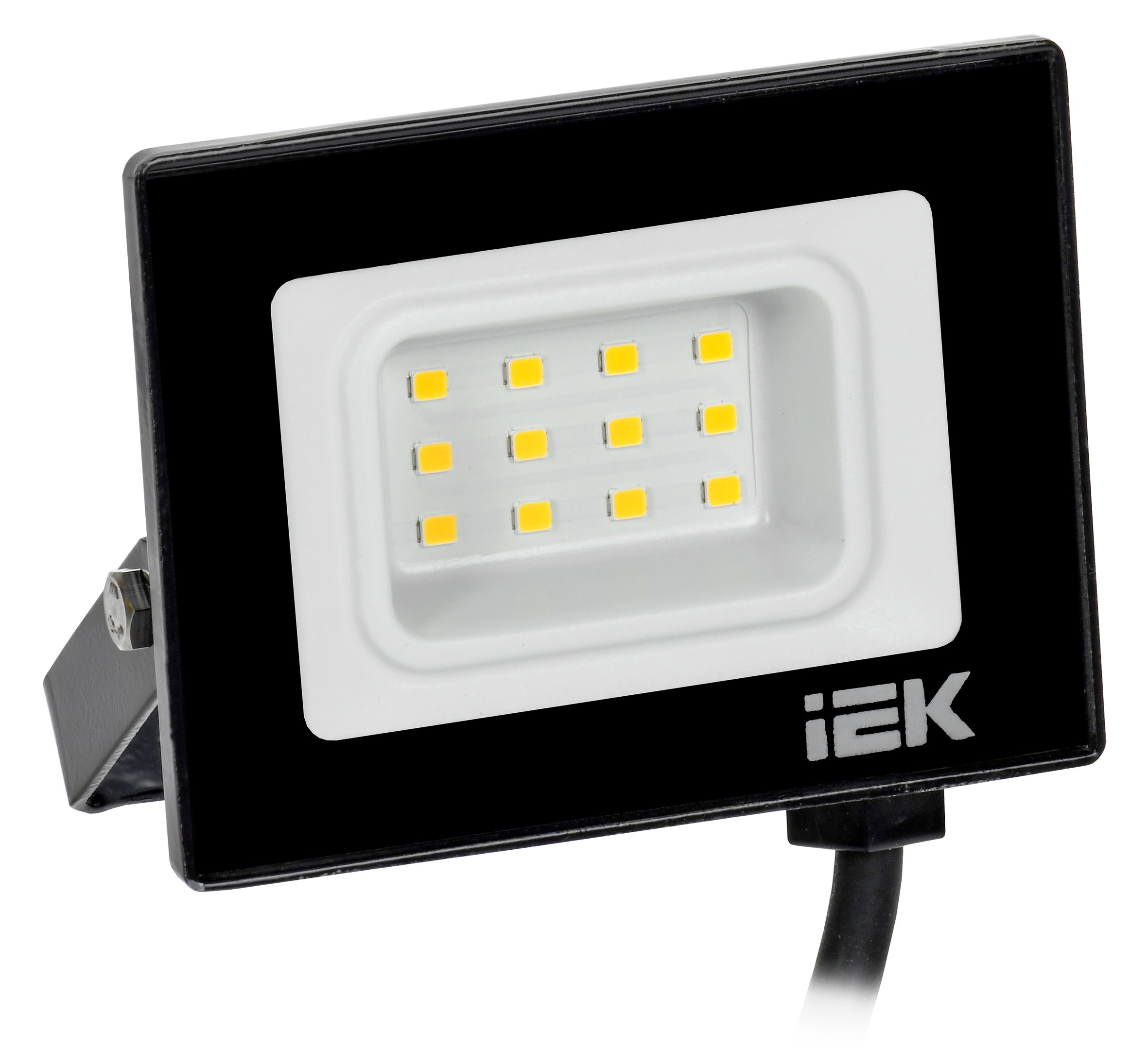 Прожектор СДО 06-10 светодиодный черный IP65 6500K IEK — фото