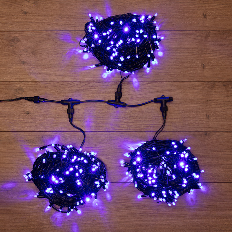 Гирлянда LED ClipLight 24V, 3 нити по 20 м, свечение с динамикой, цвет диодов Синий — фото