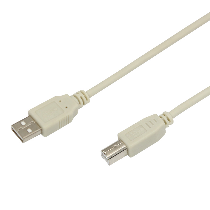 Кабель USB-А– USB-B, 2,4А, 3м, ПВХ, серый REXANT — фото