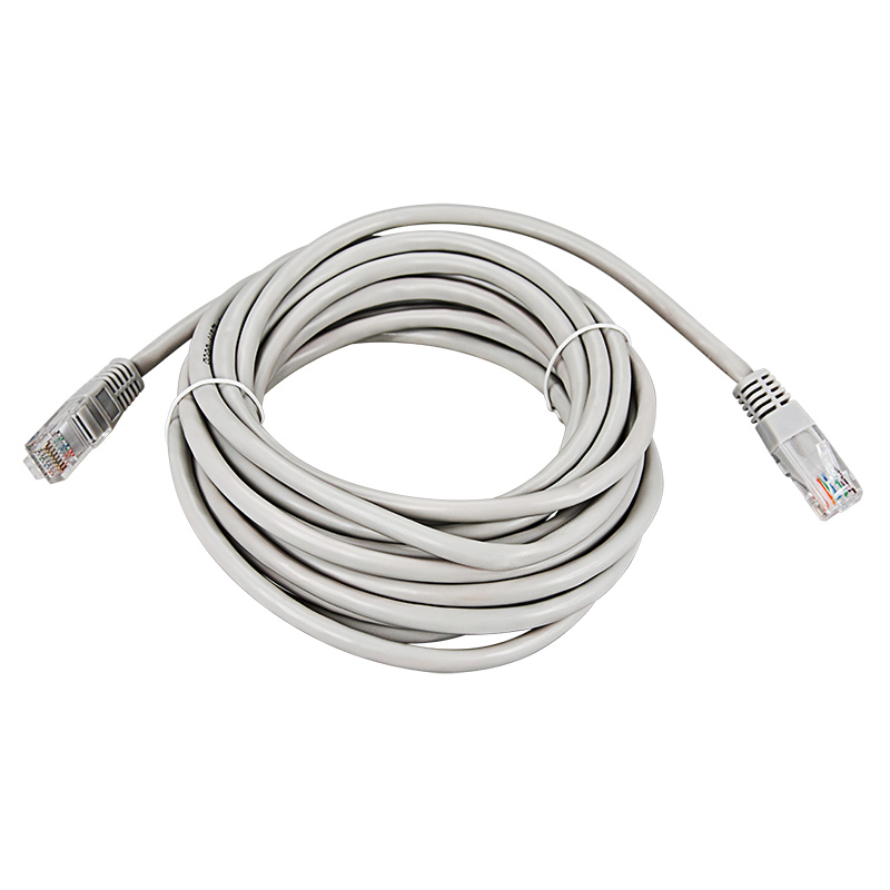 Шнур коммутационный, патч-корд U/UTP RJ45-RJ45, CAT 5e, PVC серый, 7м REXANT — фото