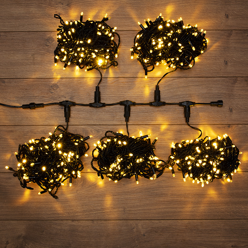 Гирлянда LED ClipLight 24V, 5 нитей по 20 метров, цвет диодов ТЕПЛЫЙ БЕЛЫЙ, Flashing (белый) — фото
