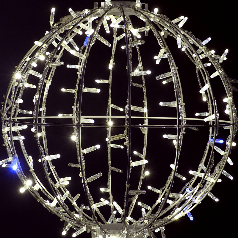 Светодиодная фигура Шар диаметр 50см 200 LED ТЕПЛЫЙ БЕЛЫЙ эффект мерцания 230В NEON-NIGHT — фото
