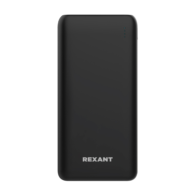 Портативное зарядное устройство Power Bank (аккумуляторная батарея) 10000мАч с Quick Charge и Power Delivery, черное REXANT — фото