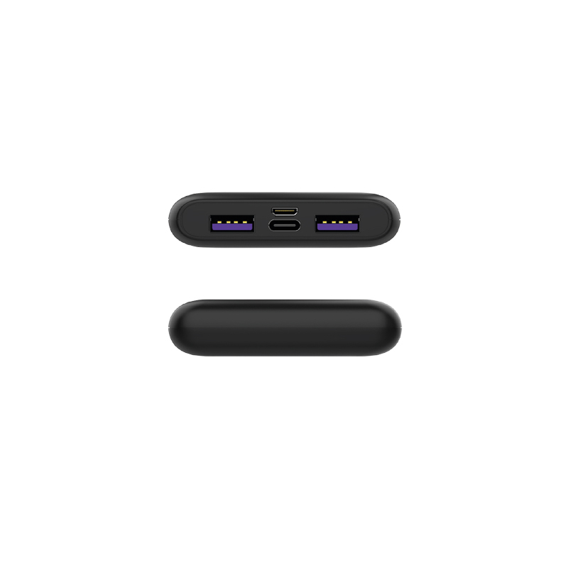 Портативное зарядное устройство Power Bank (аккумуляторная батарея) 10000мАч с Quick Charge и Power Delivery, черное REXANT — фото