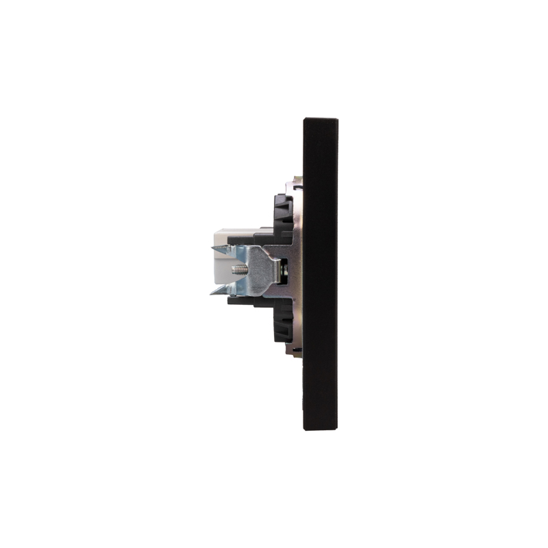 Розетка STRONG компьютерная RJ45 кат6 с/у антрацит KRANZ — фото