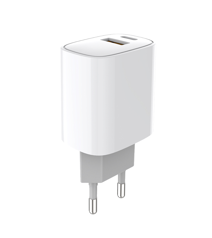 Сетевое зарядное устройство с двумя портами USB-A + USB-C, 20Вт REXANT — фото