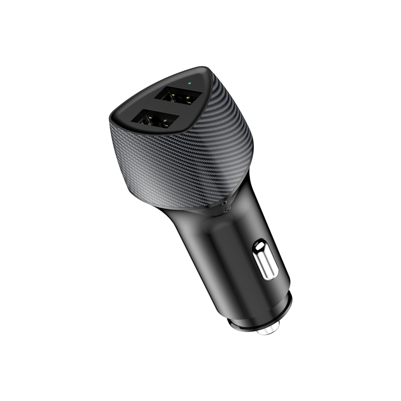 Автомобильное зарядное устройство c двумя портами (USB-A QC 3.0 + USB-A 3,1A) со световой индикацией, 18Вт, черное REXANT — фото