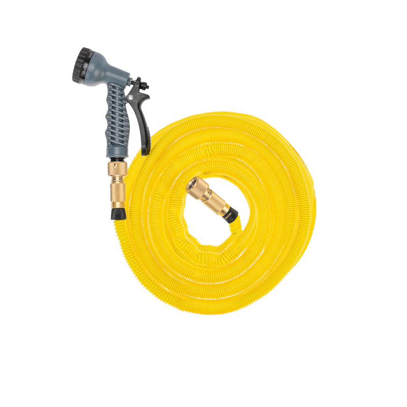 Набор поливочный Профи (растягивающийся шланг 20м, пистолет 7 режимов, латунные соединители) ЧЕТЫРЕ СЕЗОНА