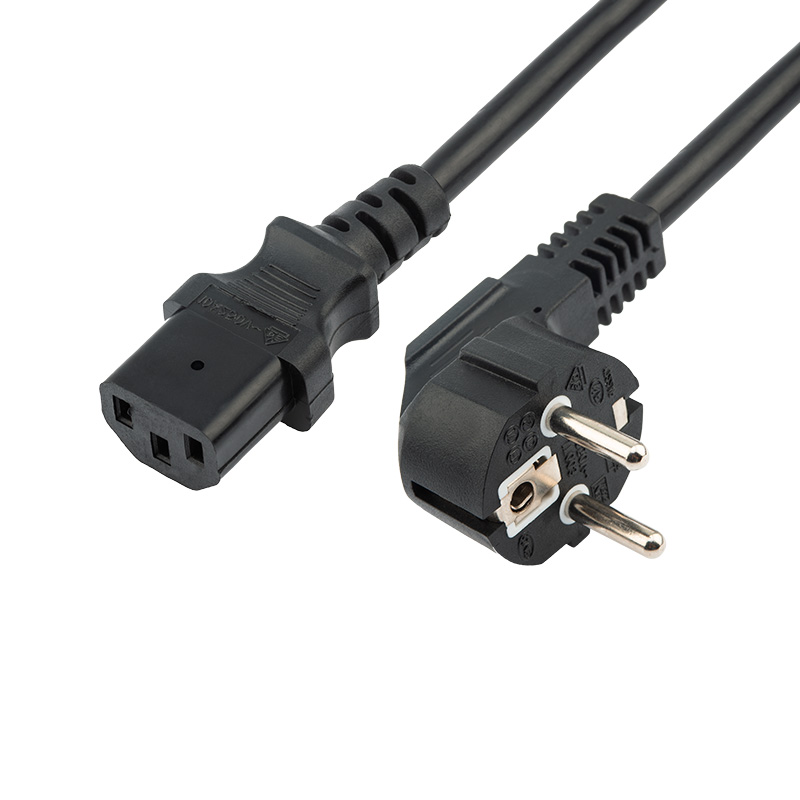 Шнур сетевой СЕЕ 7/7 (Schuko) – IEC 320 C13 3x0,75мм², 6A, длина 1,2м REXANT — фото