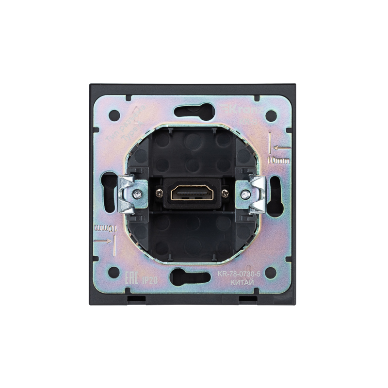 Розетка STRONG HDMI с/у антрацит KRANZ — фото