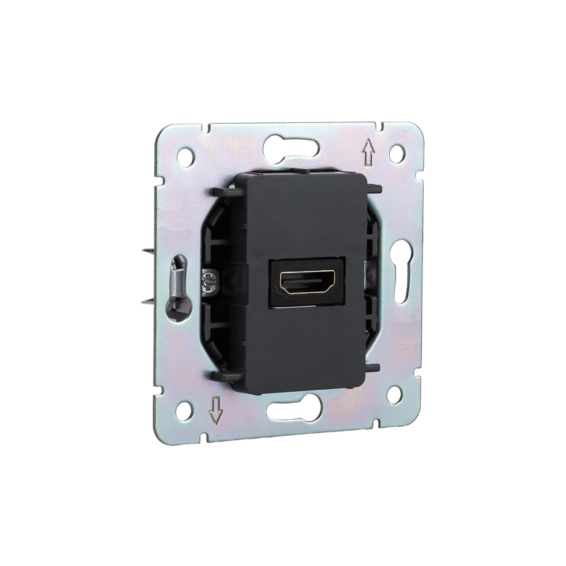 Розетка ROUND HDMI с/у оникс KRANZ — фото
