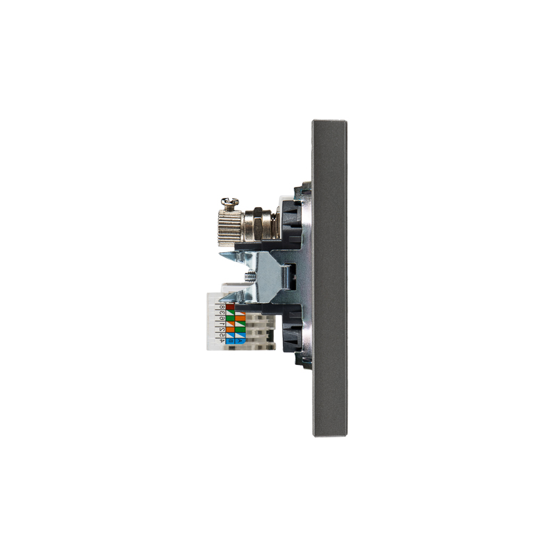 Розетка STRONG компьютерная RJ45 кат6 + TV с/у графит KRANZ — фото