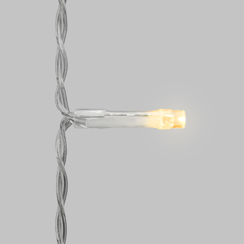 Гирлянда светодиодная Занавес 3х2м 264 LED ТЕПЛЫЙ БЕЛЫЙ прозрачный ПВХ IP44 эффект мерцания 22 нити 12 LED/нить NEON-NIGHT — фото