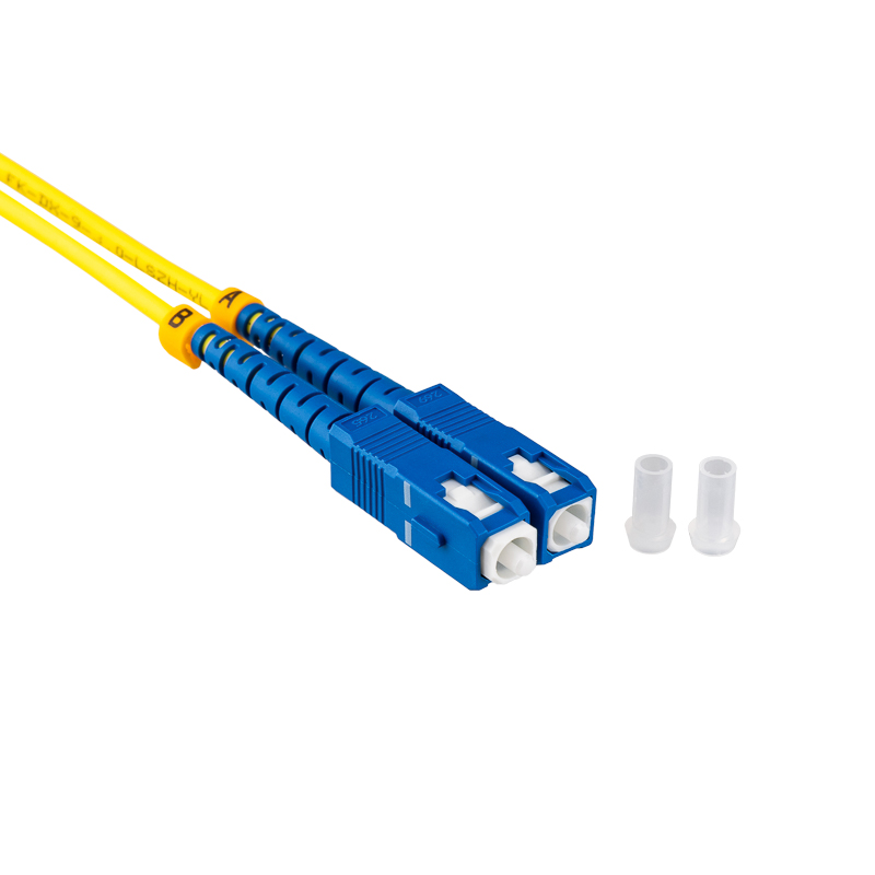 Патч-корд оптический одномодовый (SM) 9/125 OS2 разъемы SC/UPC-SC/UPC 3мм дуплекс LSZH 10м желтый REXANT — фото