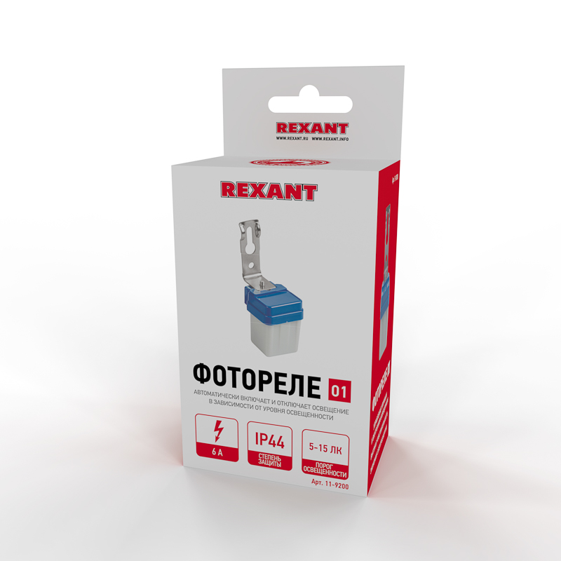 Фотореле 01 5-15 Лк 6 А IP44 REXANT — фото