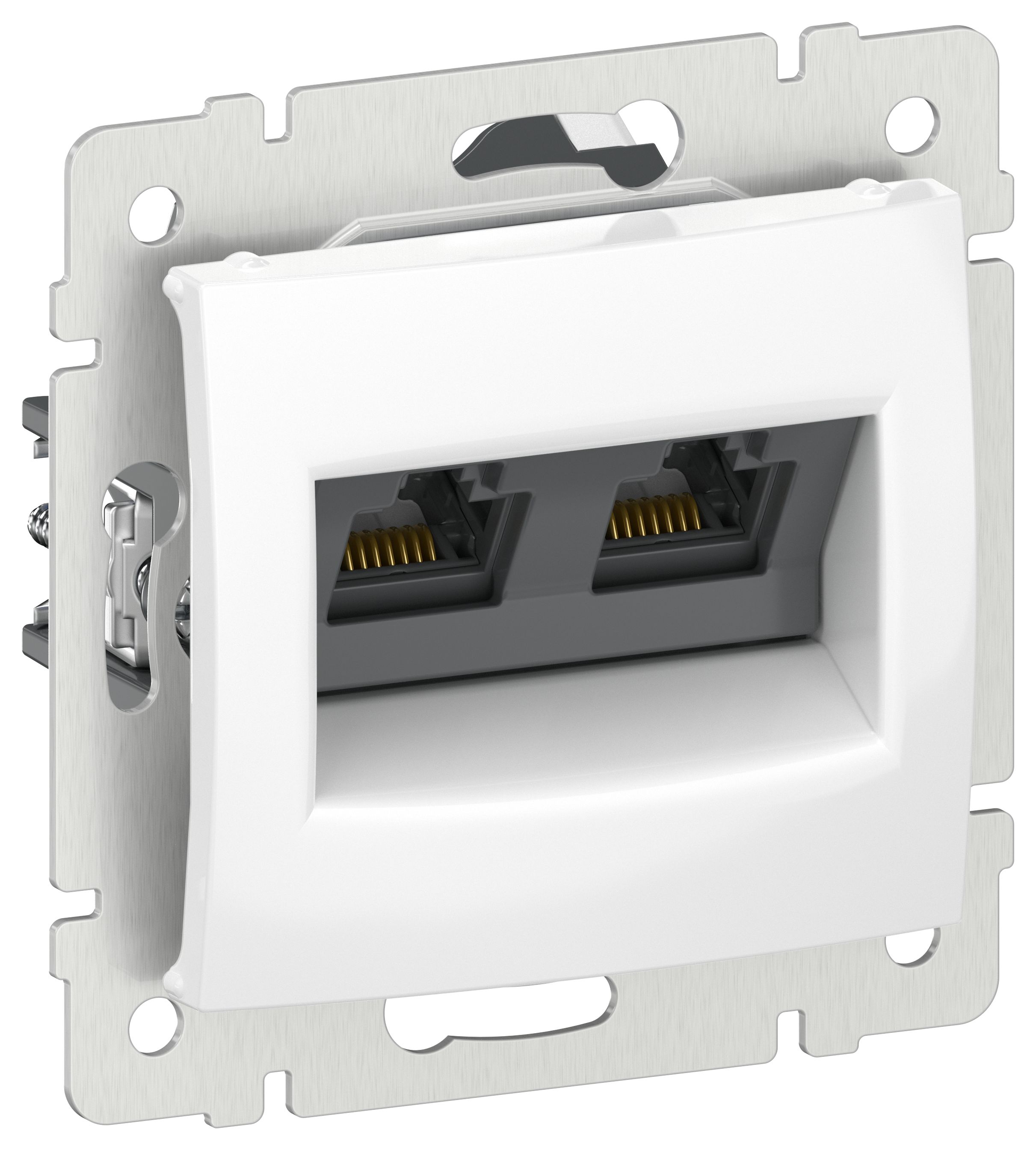 IEKVALENA Розетка компьютерная двойная RJ45 категория 6 UTP 6911071 белый IEK