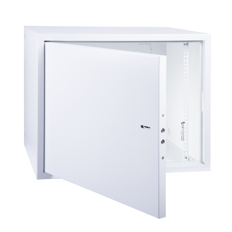 Шкаф настенный 19" антивандальный распашной 6U 550×400×280мм, серый REXANT