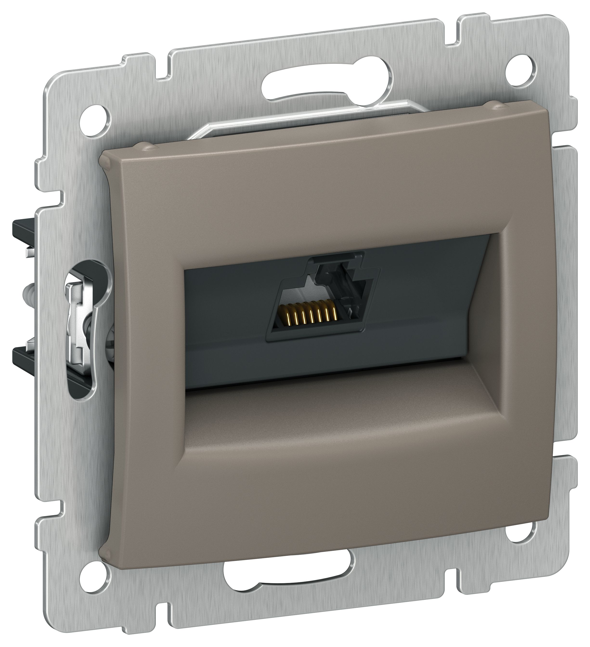 IEKVALENA Розетка компьютерная RJ45 категория 6 UTP 6945411 капучино IEK