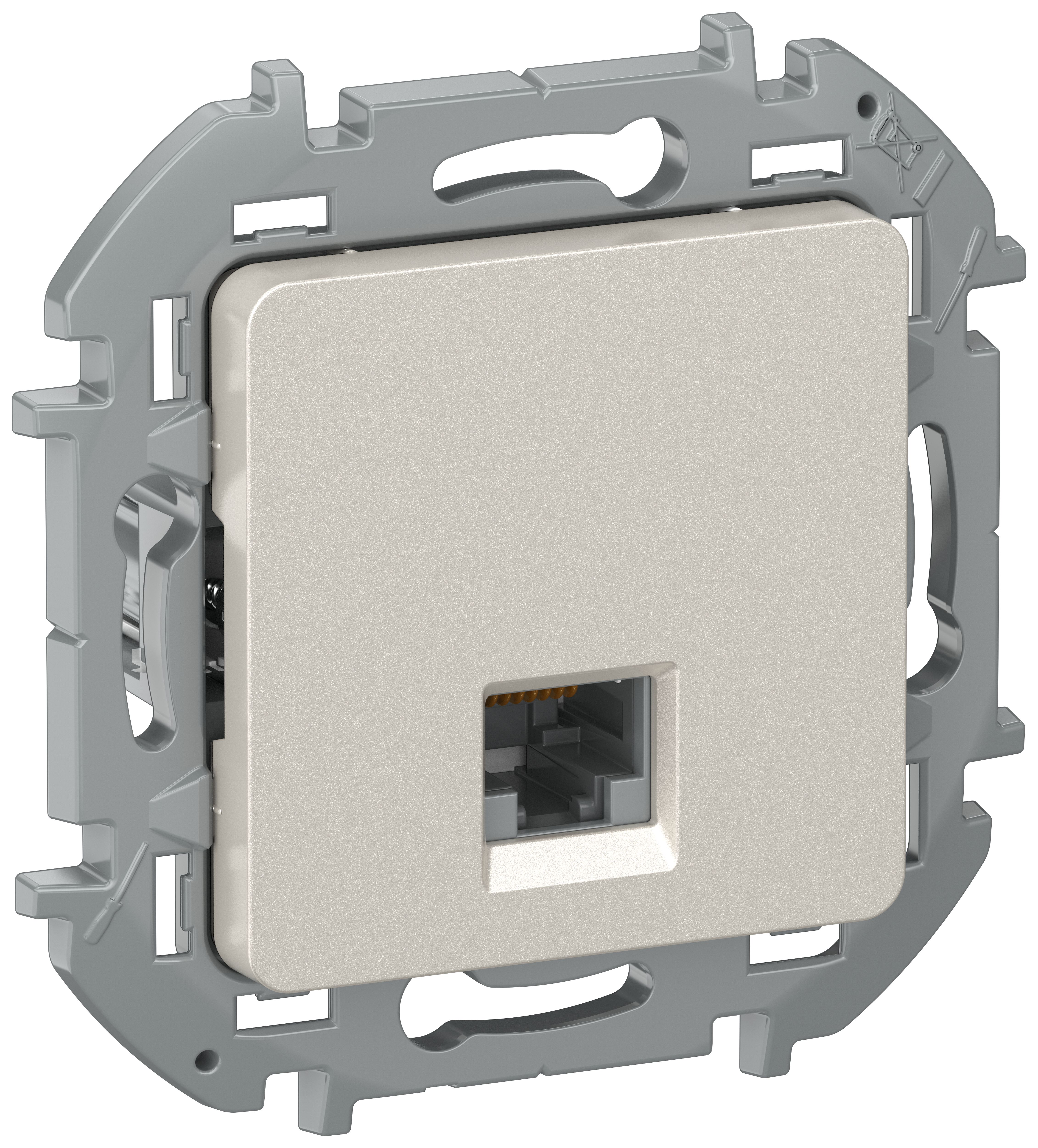 IEKINSPIRIA Розетка компьютерная RJ45 категория 5Е UTP 6731181 шампань IEK