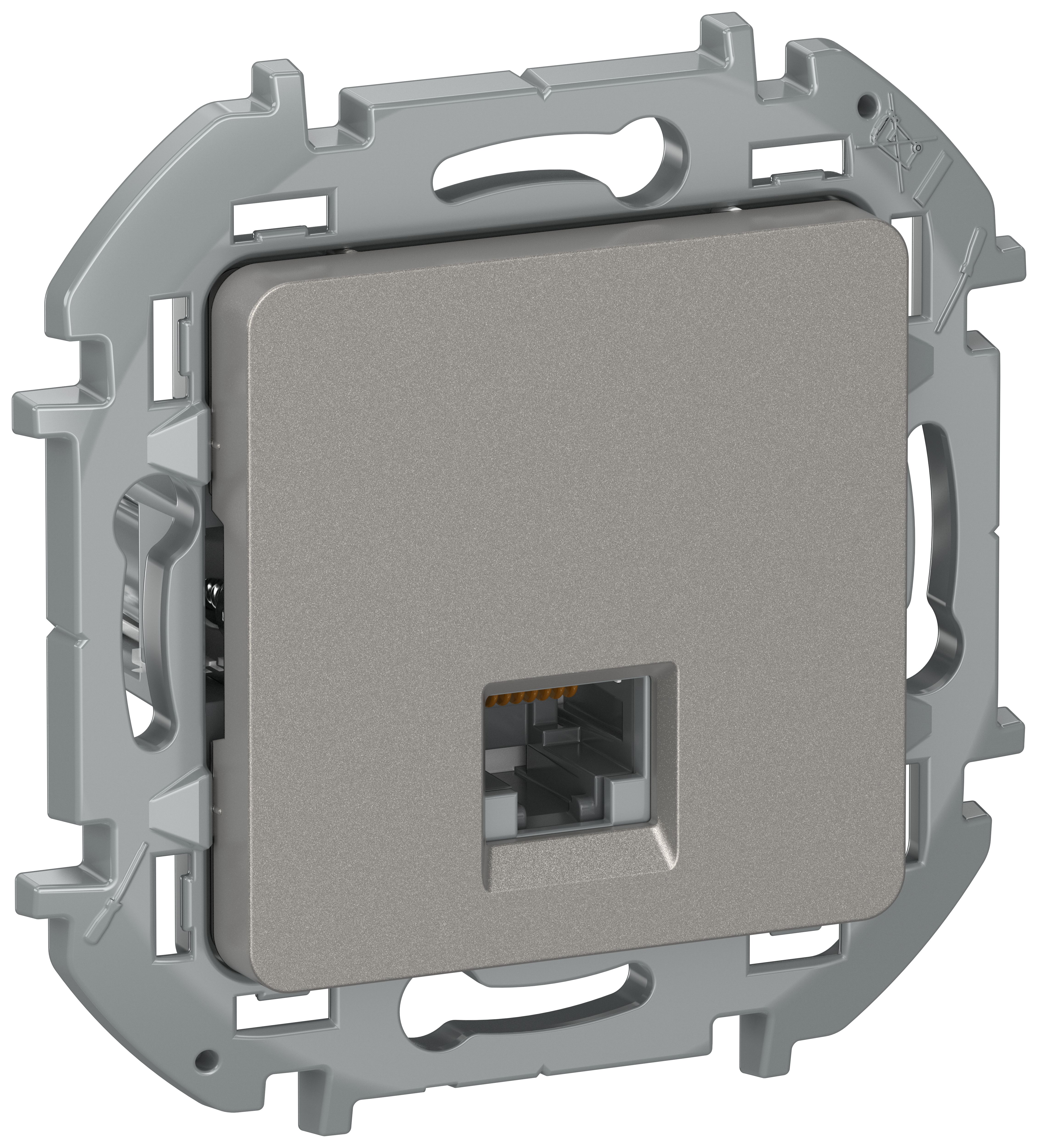 IEKINSPIRIA Розетка компьютерная RJ45 категория 5Е UTP 6731171 дымчатый IEK