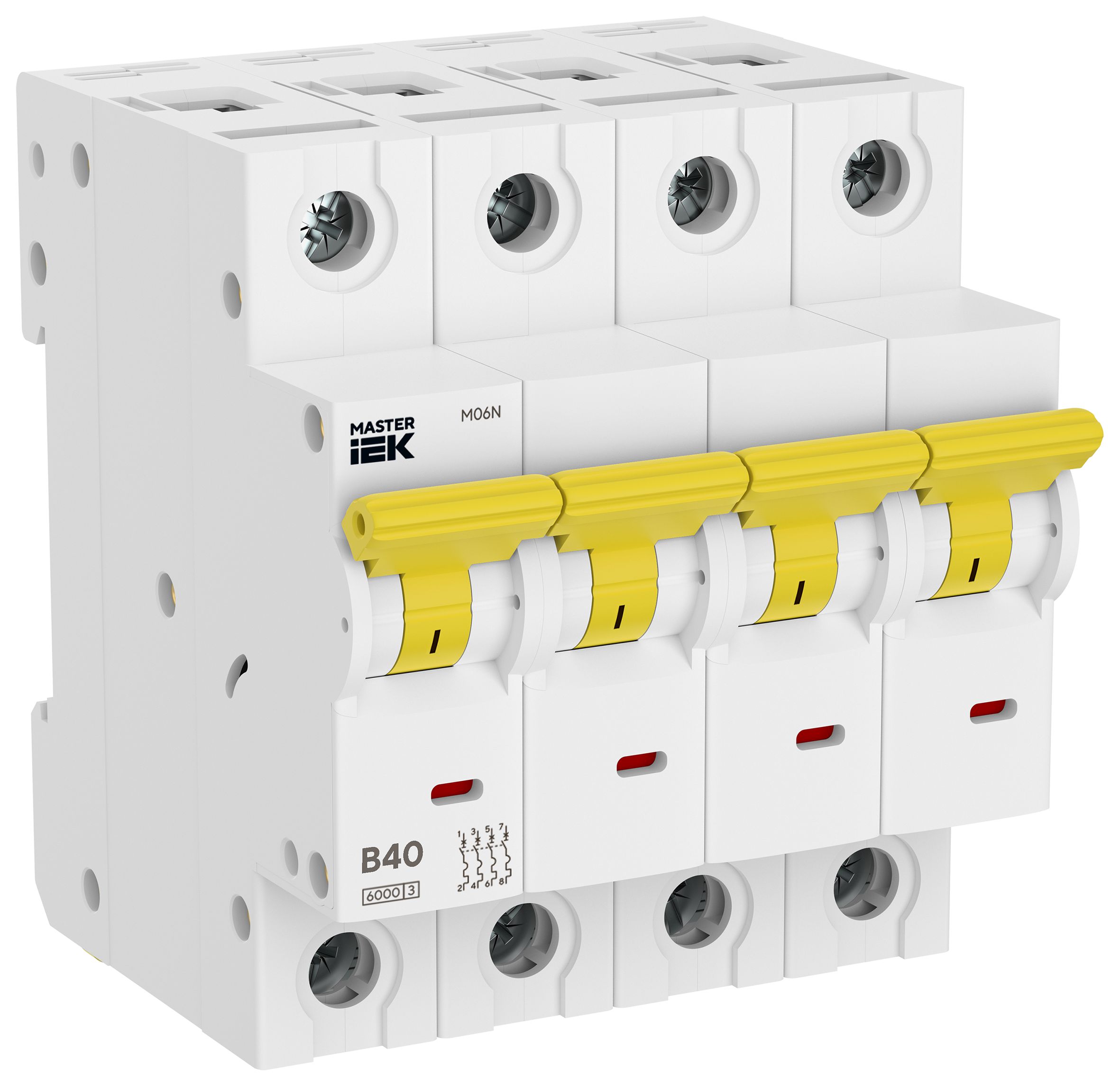 Автоматический выключатель M06N 4P B 40А MASTER IEK